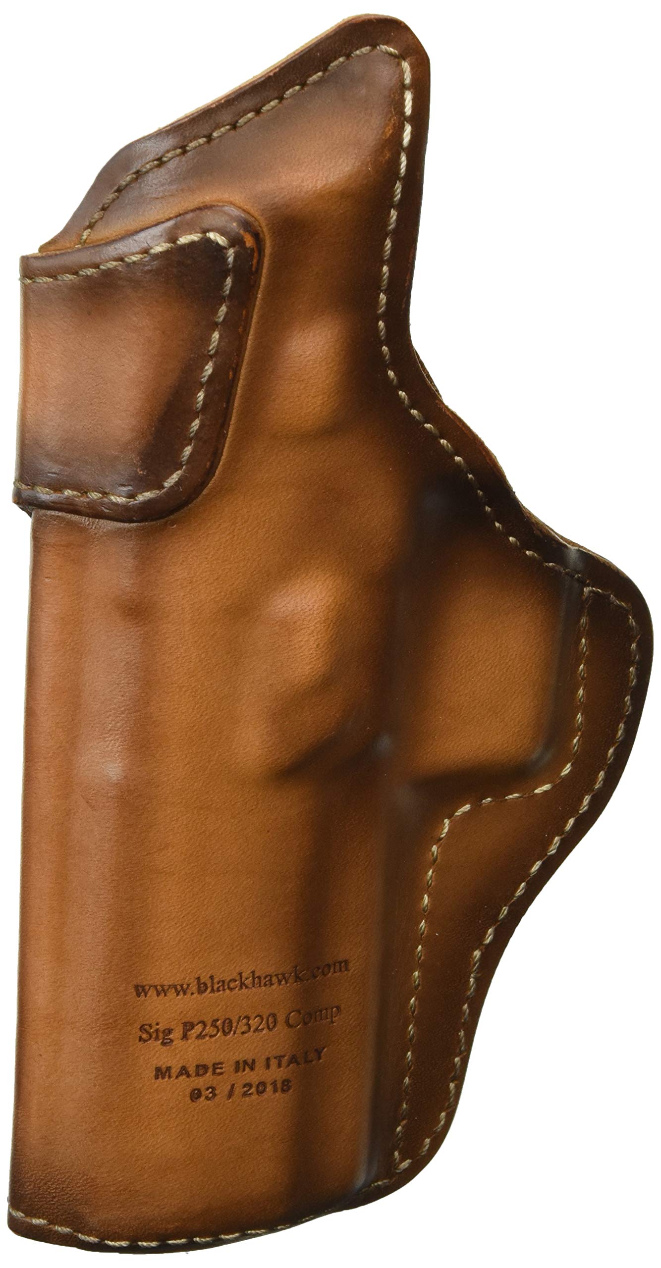 BLACKHAWKPremium Leather Isp W/Clip Sig P250/P320, and Compact, RH Box Burnished Brown