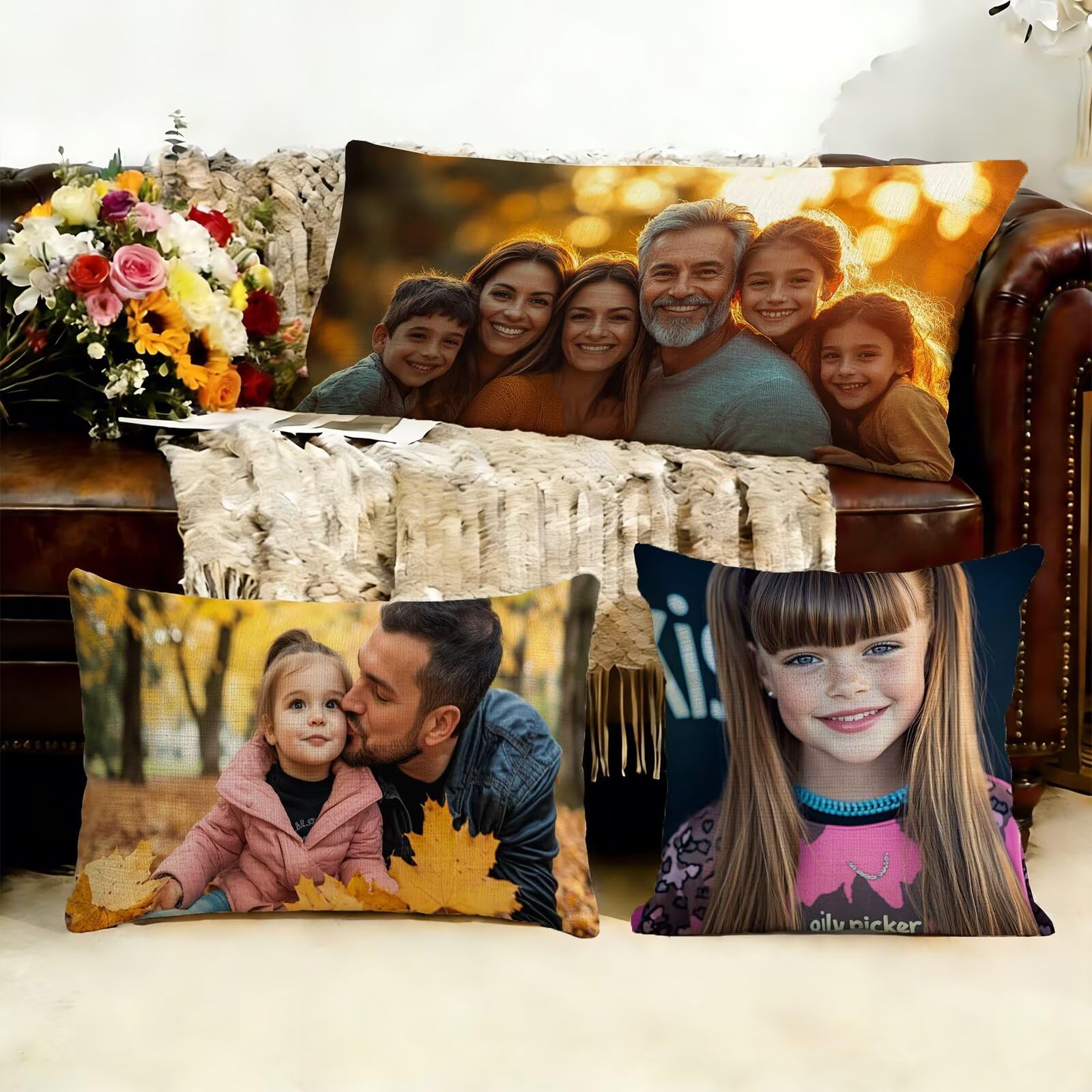 Cojin Personalizado Foto a Doble Cara 60x180cm - Cojines Exterior,Funda de Almohada Impermeable - Regalo Original para San Valentín y Aniversario Parejas para Cama Sofa Terraza Salon Jardin J1-195