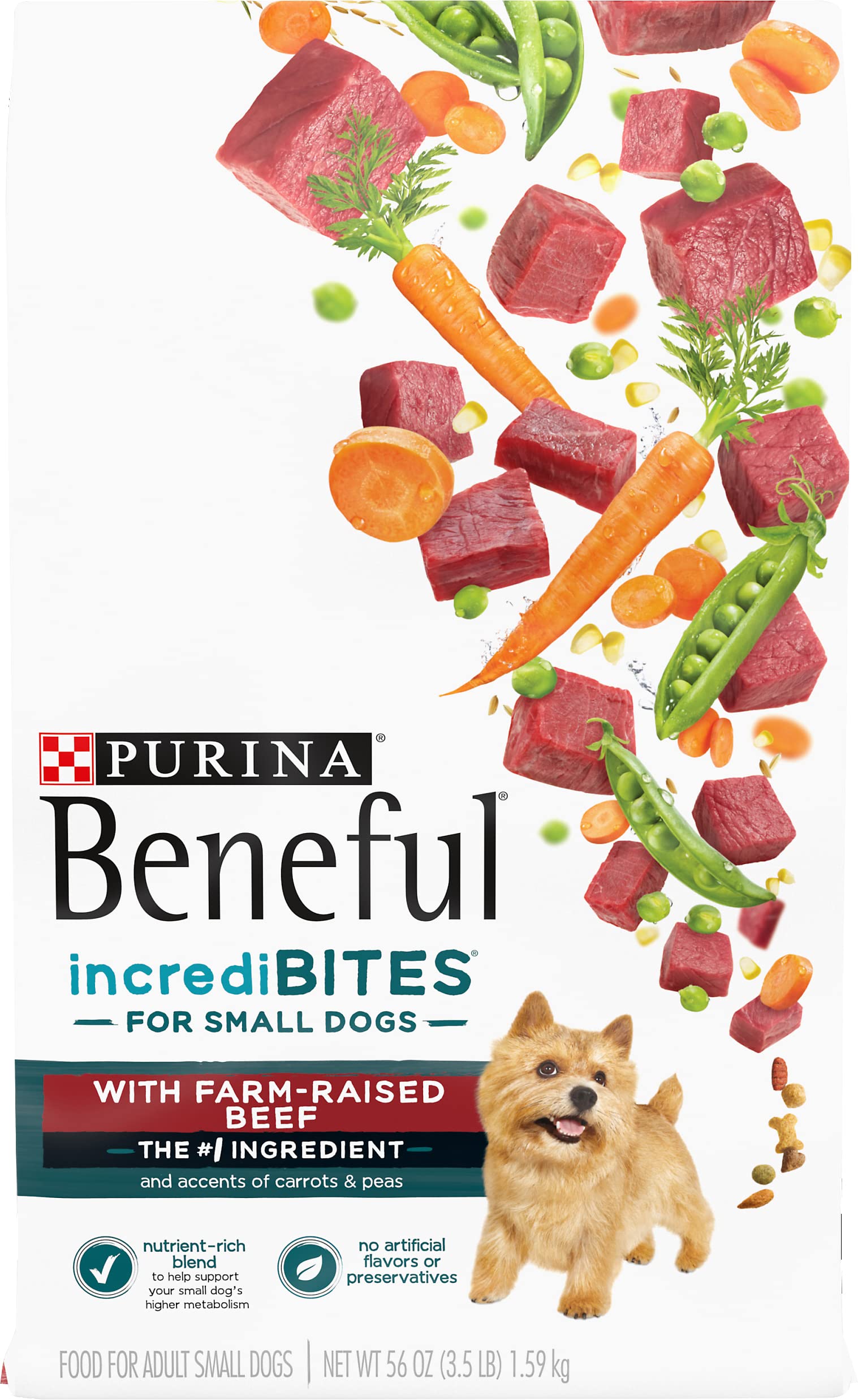 Small Dog IncrediBites with Farm-Raised Beef Dog Food, 56 Ounce