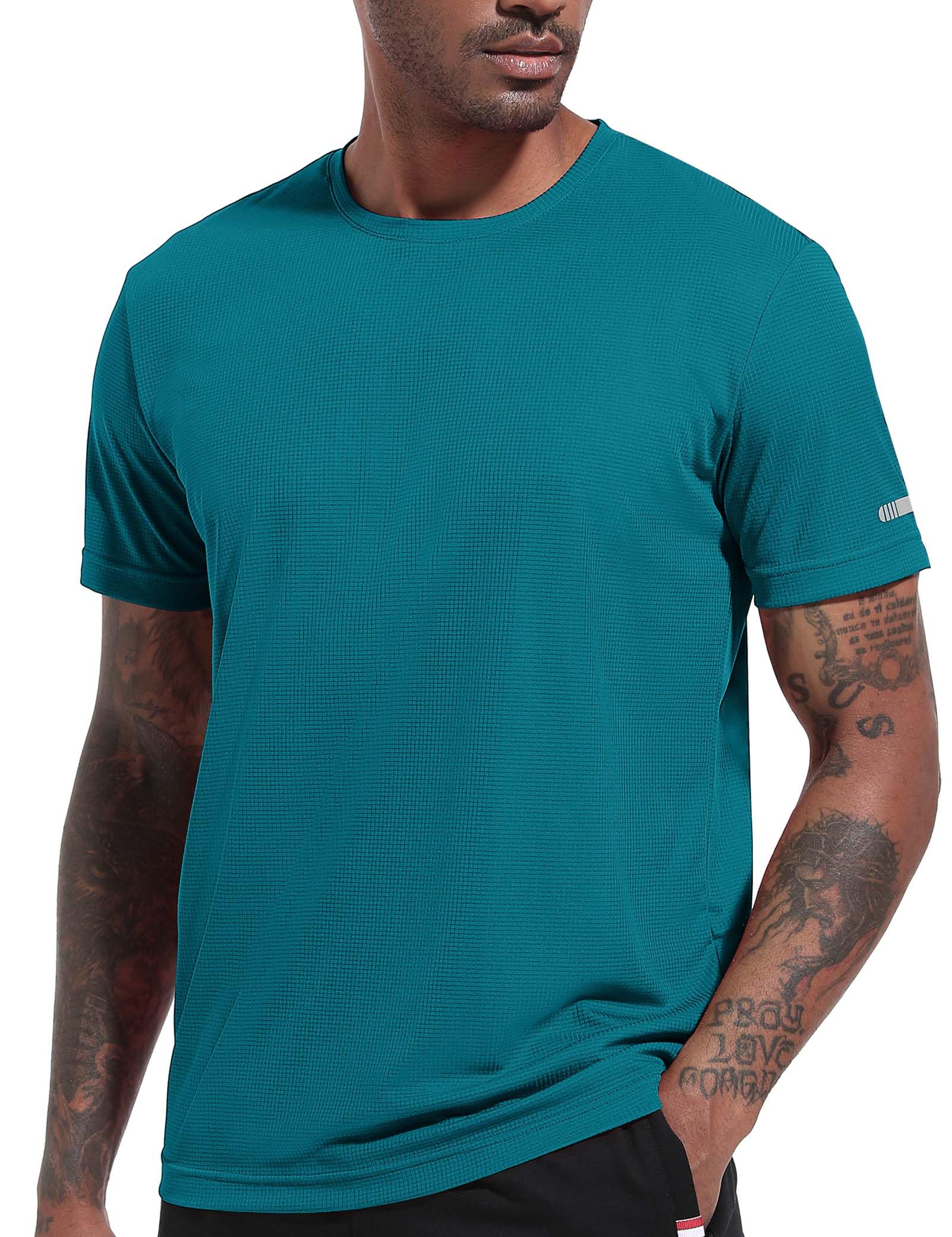 3 Pack Sport Tshirts Męskie koszulki funkcjonalne Koszula do biegania Letnia koszula fitness Koszula treningowa Koszula turystyczna do biegania Trening Bodybuilding-Black/Grey/Green-3XL