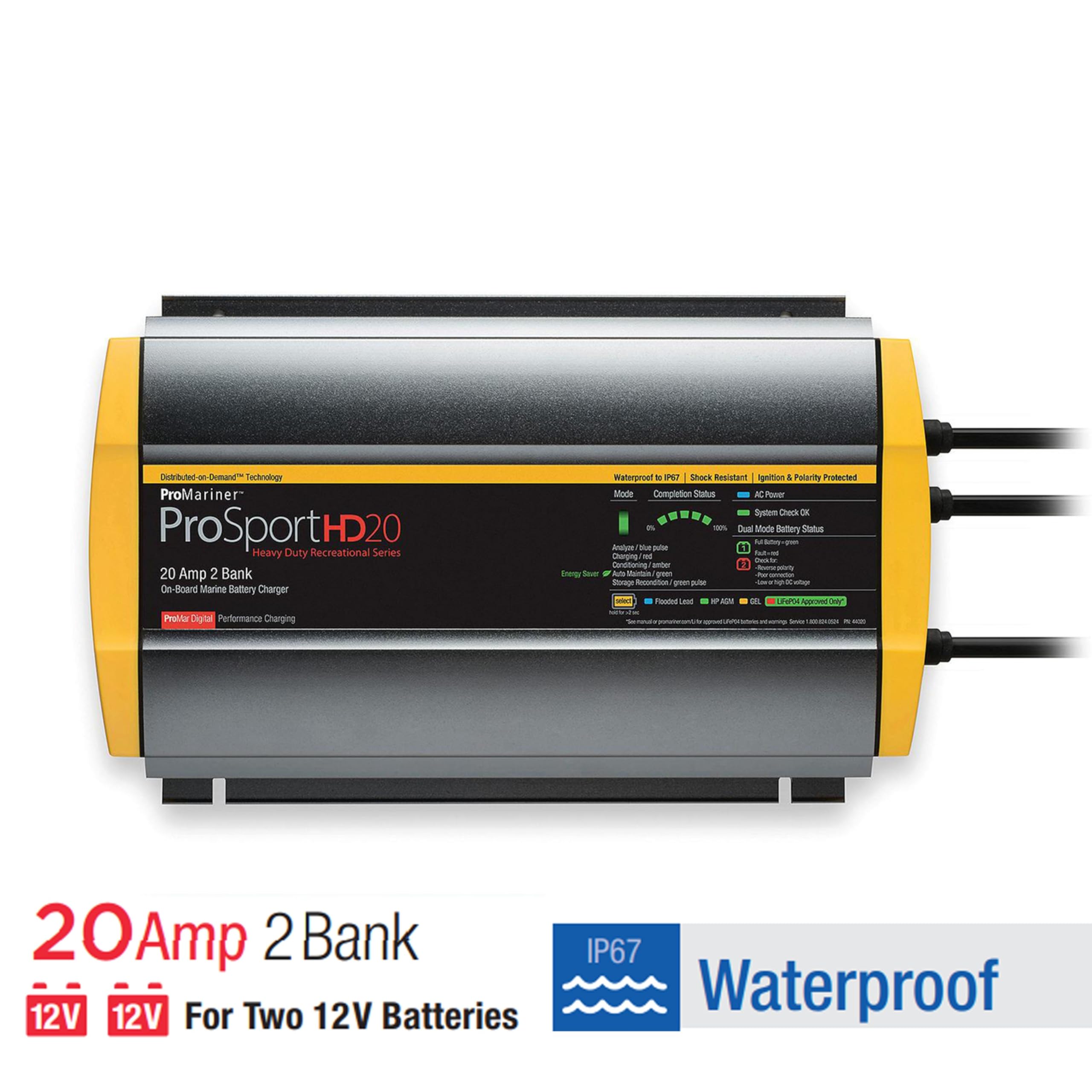 ProMariner Cargador de batería 44020 ProSportHD Series, 20 amperios