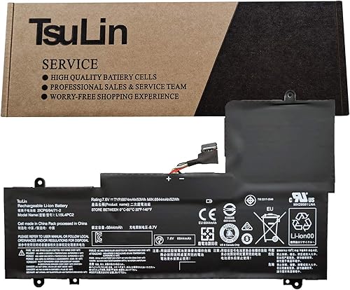 TsuLin Batería de repuesto para portátil L15L4PC2 para Lenovo Ideapad Yoga 710-14IKB 710-14ISK 710-15IKB 710-15ISK Series Notebook L15M4PC2