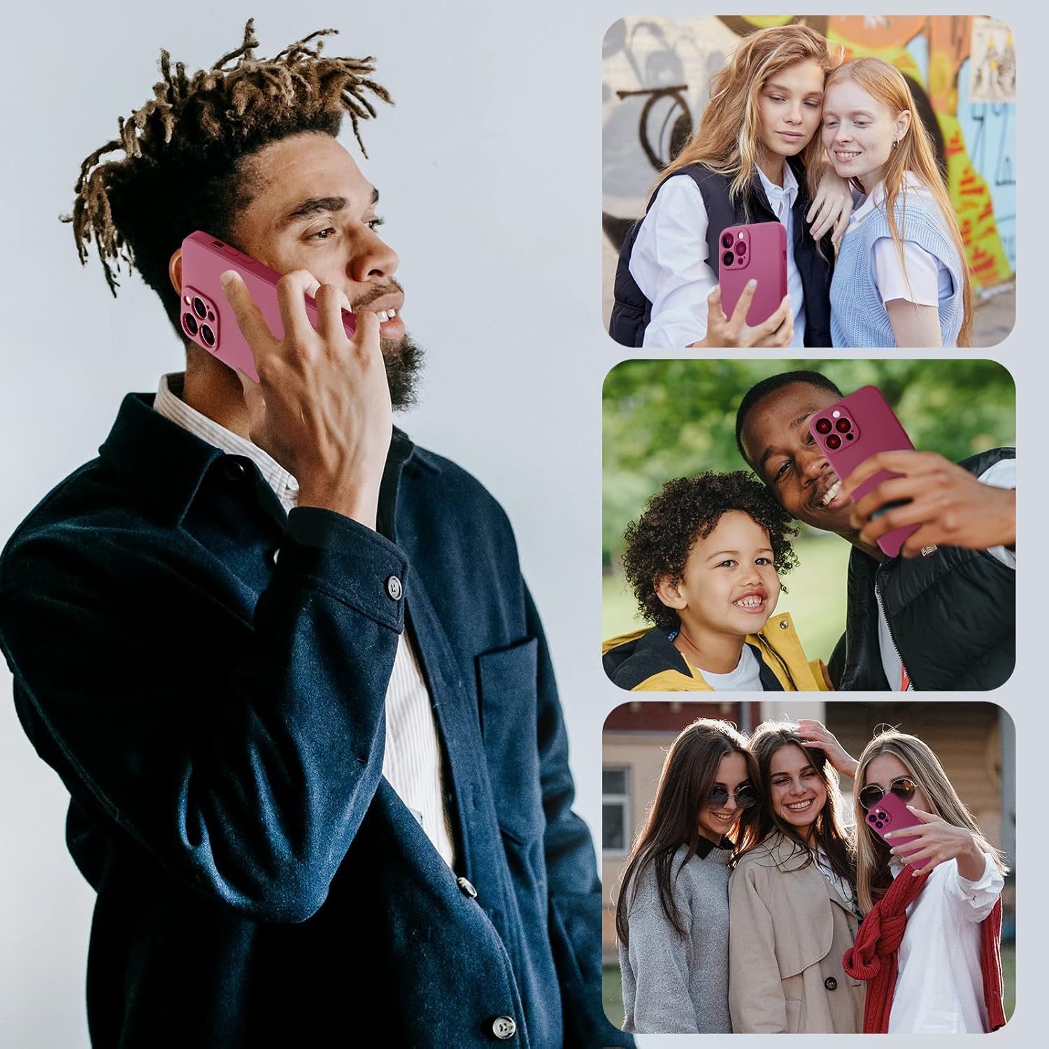 Oavii iPhone 13 Pro Max Case, Premium Liquid Silicone Shockproof, Full Body Protective Phone Case with Soft Anti-Scratch Microfiber Lining, 6.7 inch(2021), Red : Cell Phones & Accessories