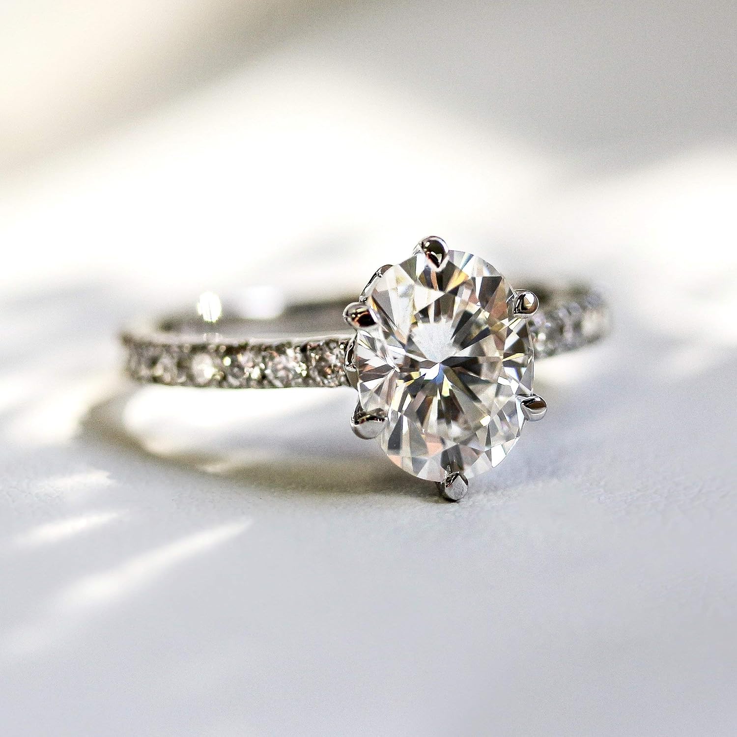 Kobelli 2.1ct Oval Forever One Moissanite Ring 14K Gold
