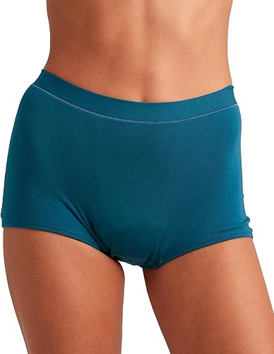 saalt Ropa Interior de Período Boyshort Modal Comfort - Absorción Intensa - Cómoda, Delgada y te Mantiene Seca de Todas las Fugas (Mediano, Azul
