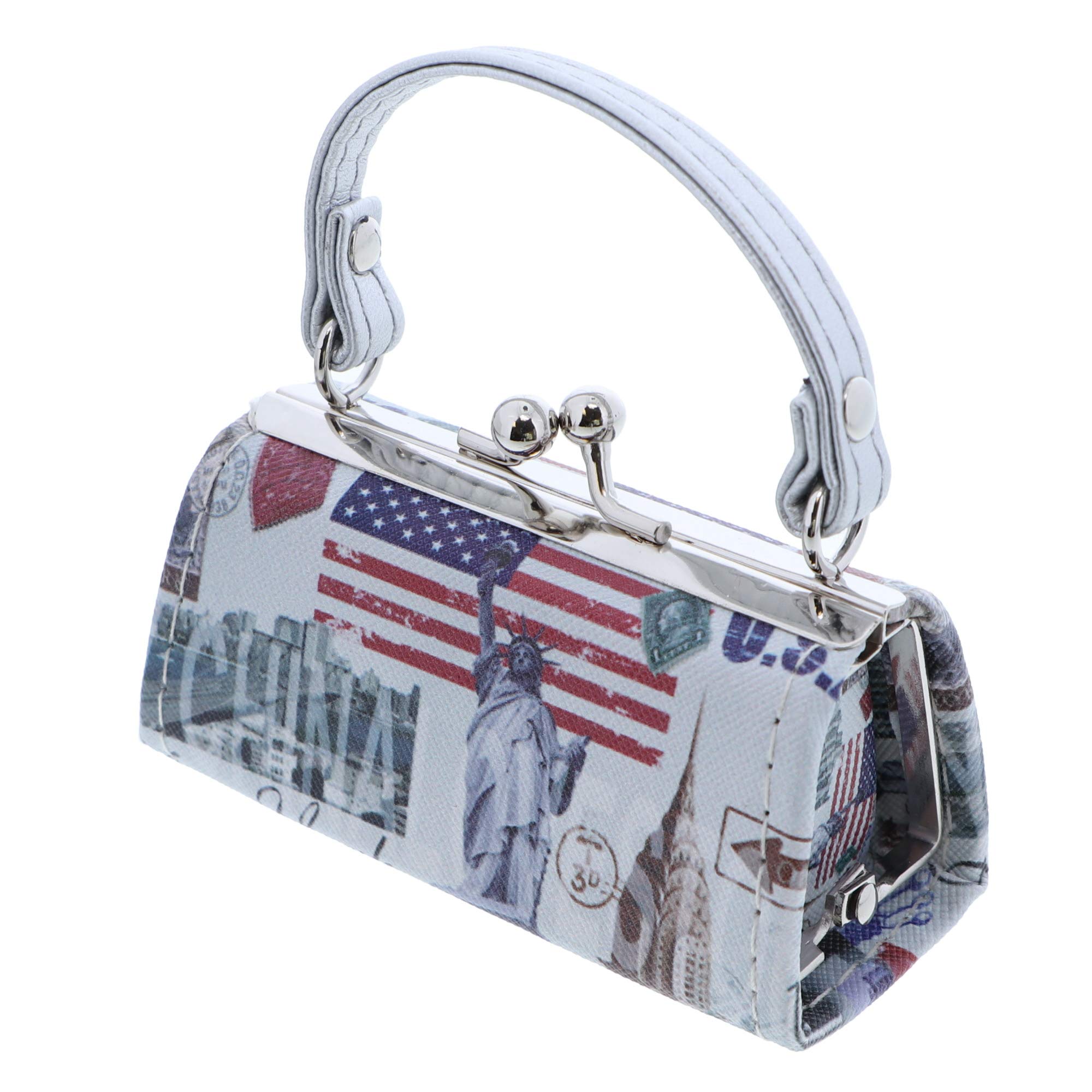 SandT Collection Souvenir Lipstick Case with Handle Mini Purse - Statue of Liberty