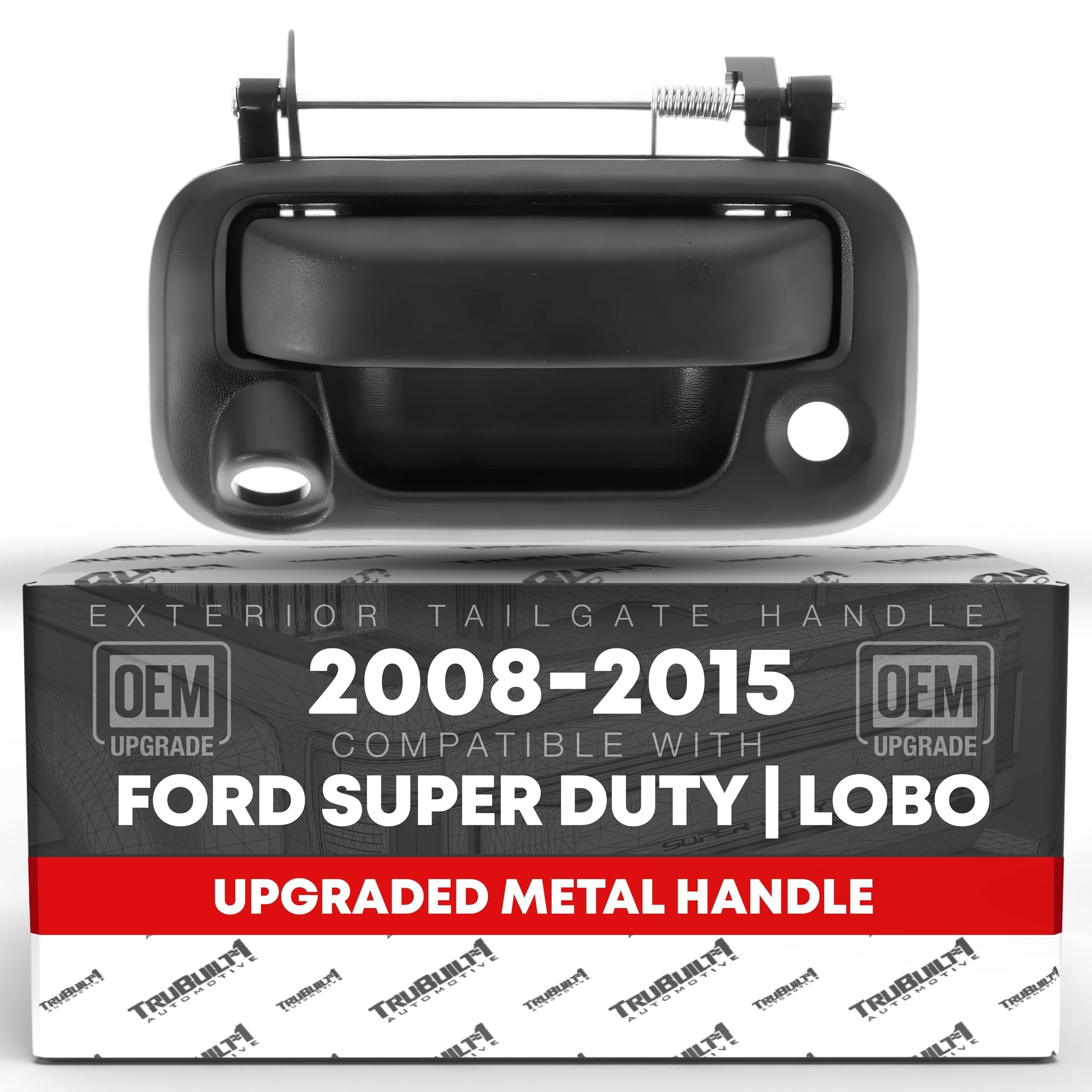 Tailgate Handle w/Camera Hole - Compatible with 2004-2016 Ford F-150, F-250, F-350, F-450, F-550 Super Duty, 07-09 Explorer Sport Trac; 06-08 Lincoln Mark LT - Textured Black - OEM 8L3Z-9943400-AC