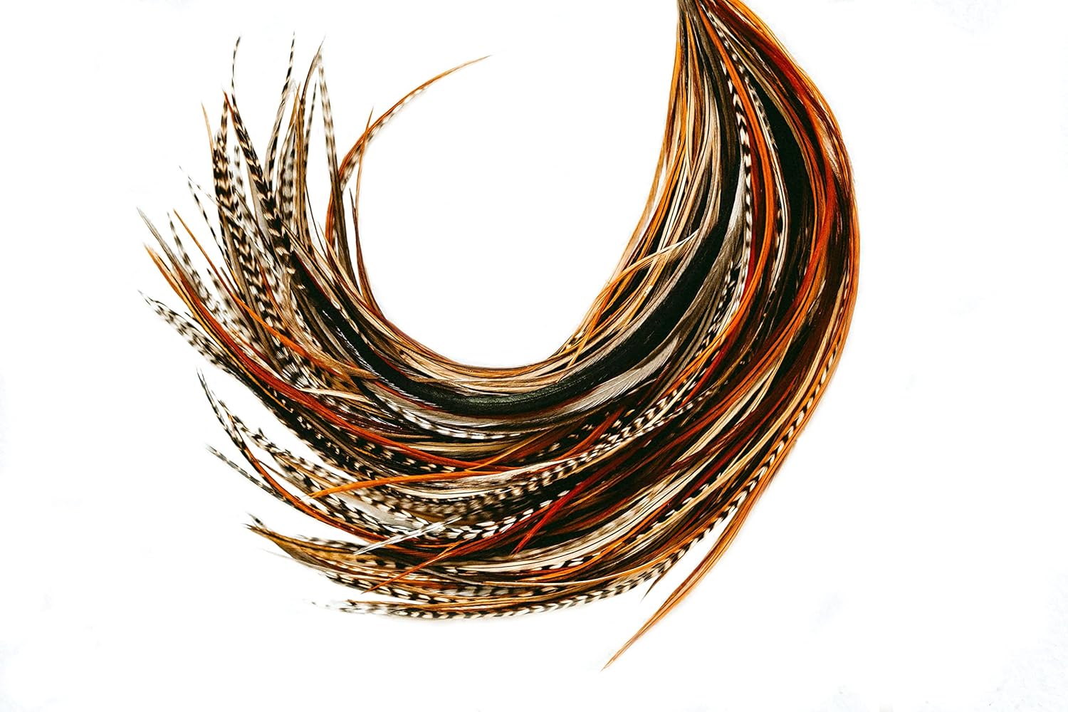 21 Natural Color Hair Feathers 7” 12” Long Feathers
