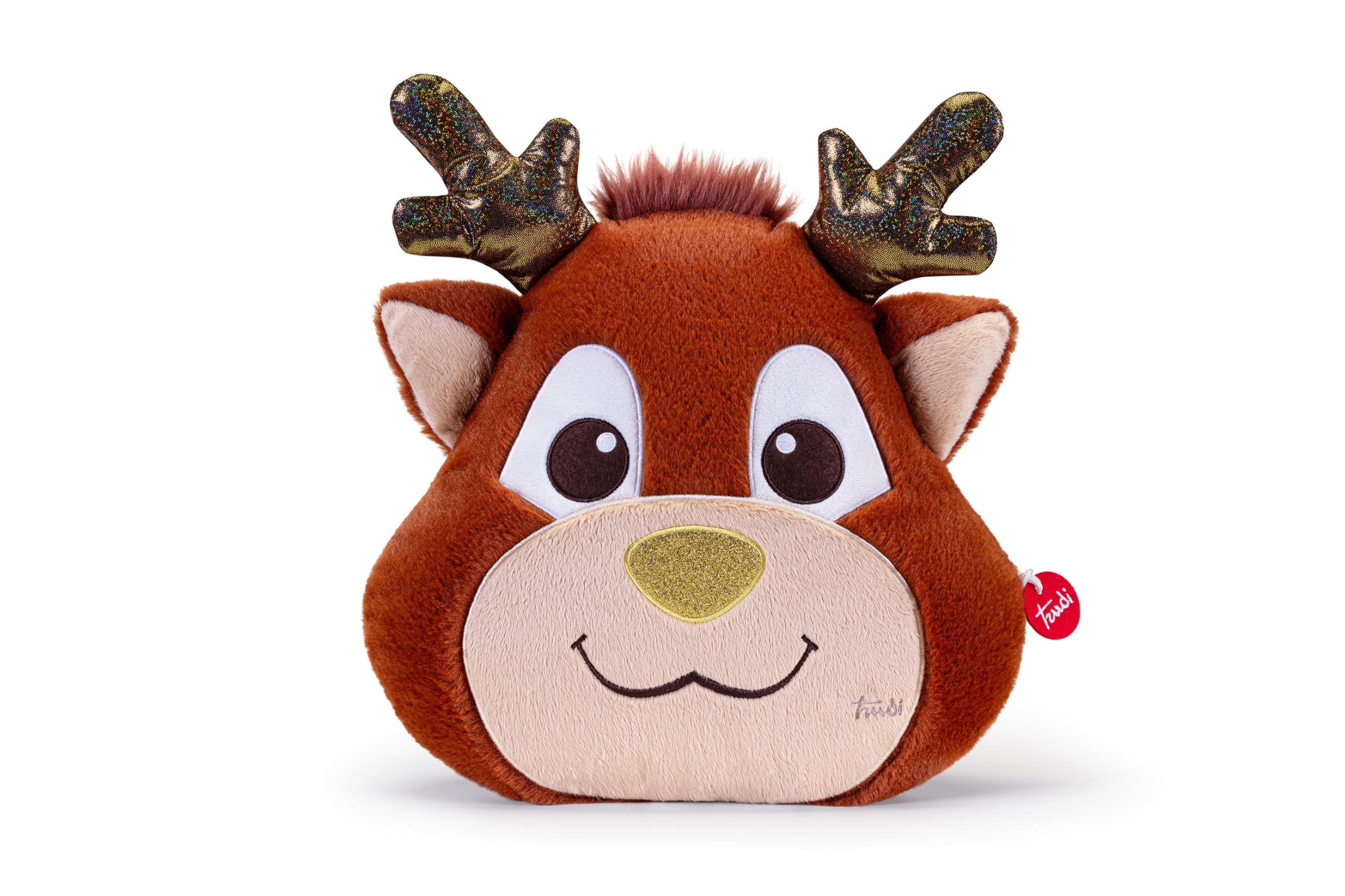 Trudi Xmas Reindeer cushion decorative cushion, animal furnishing plush pillows, birthday gift | 38x33x7cm size M Pillows | model 28099