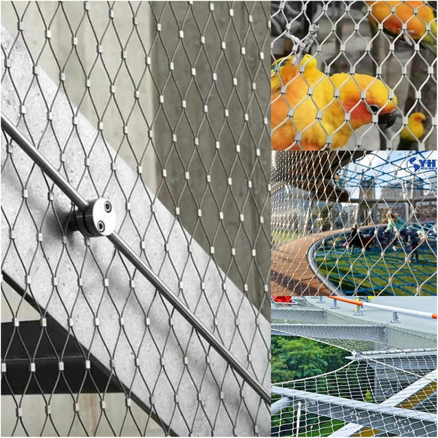 Filet de câble en acier inoxydable 304 durable pour jardin