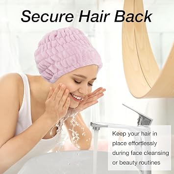 Expressions Extra Wide Spa Headwrap - Pink, 1pc Super Soft Microfiber Material Hair Band/Stylish Spa Headband, Salon-Quality Hair Wrap