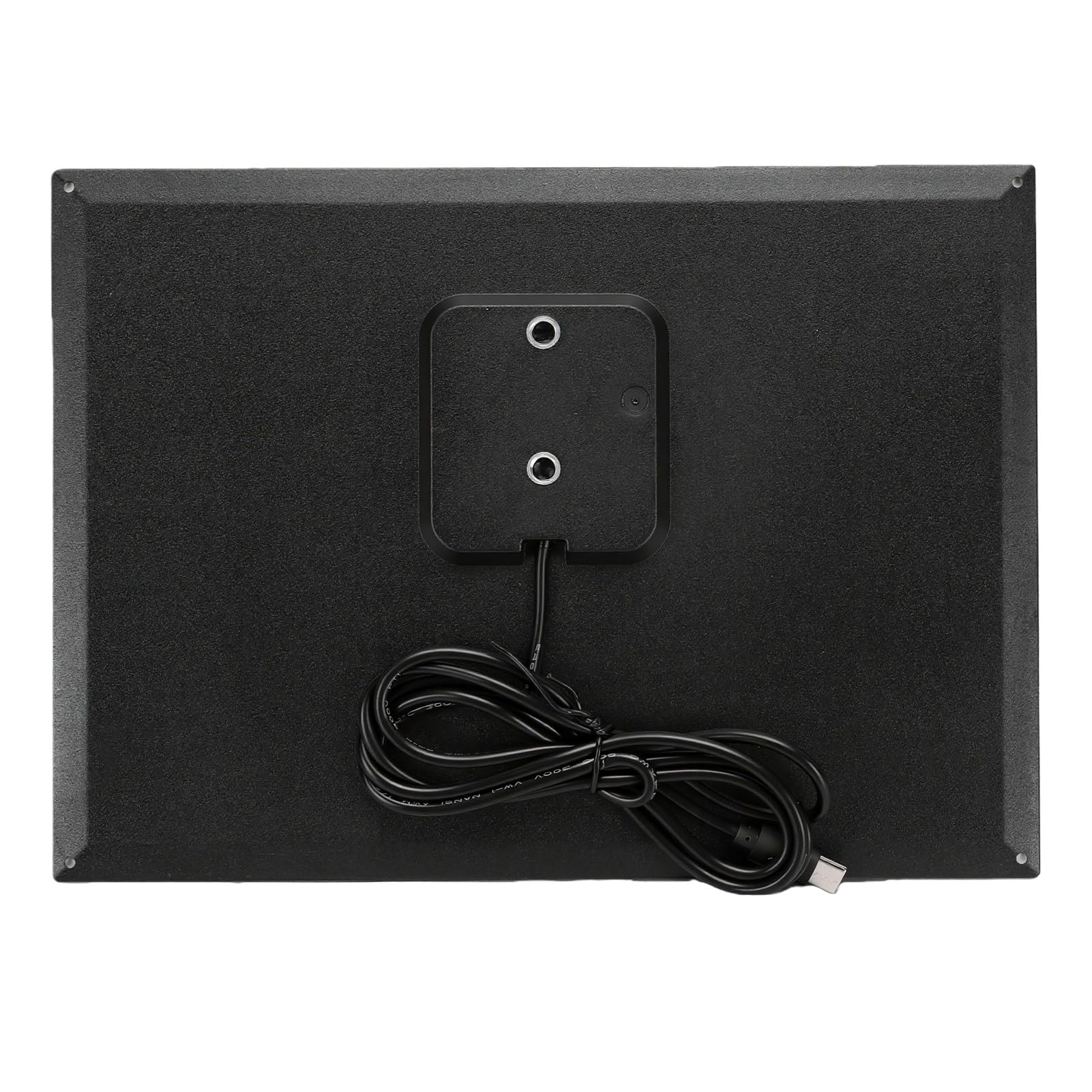 Fockety Pannello Solare per Telecamera di Sicurezza Esterna (BLACK) | Caricabatterie Solare da 4 W con Supporto Regolabile a 360° da 5 V Tipo C, per Luci da Campeggio Smart Lock