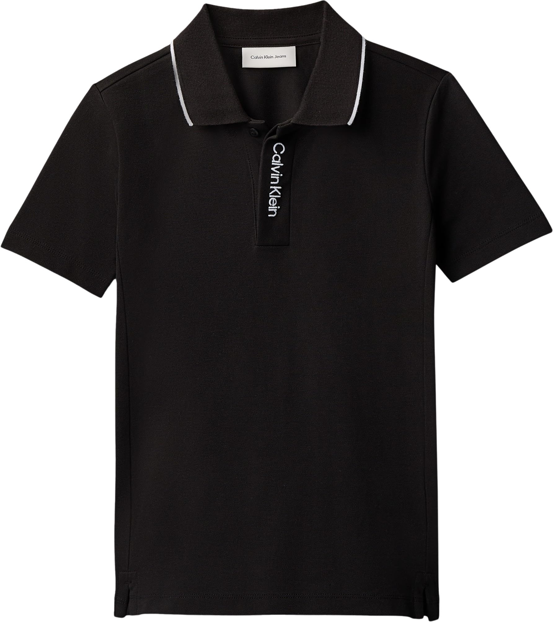 Calvin Klein Embro. CK Logo Pique Polo Ib0ib02370 Polo S/S Bambini e Ragazzi (Pacco da 1)