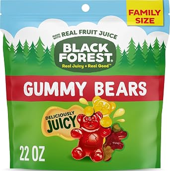 Black Forest Gummy, Bears, Fruit Flavor, Deliciously Juicy, Made with Real Fruit Juice, 22 oz