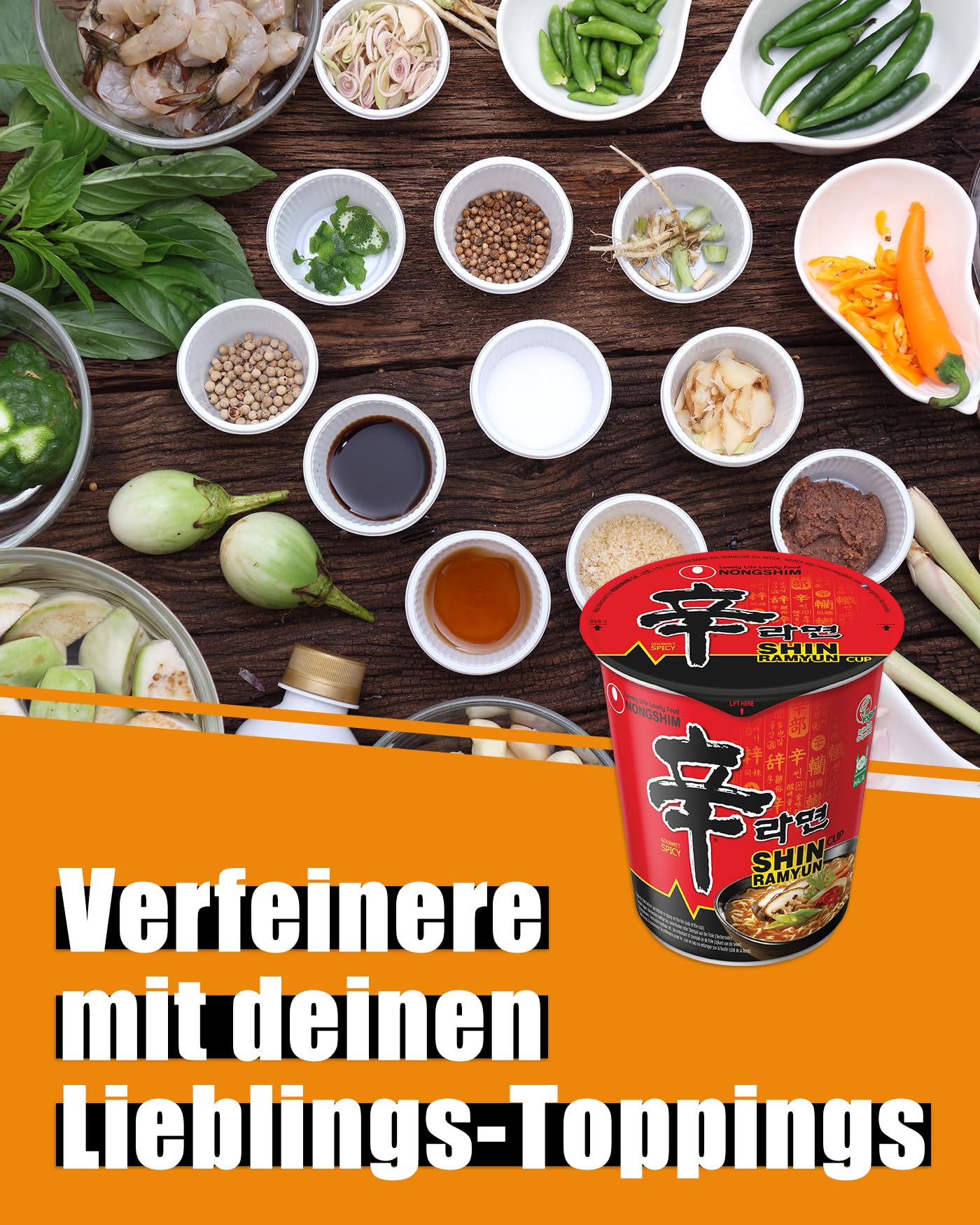 Nongshim Shin Ramyun - Instant Nudeln Scharf, 12er Pack à 68g