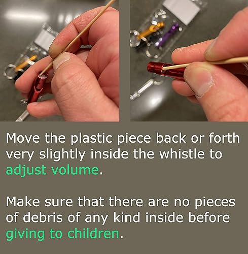 Miniatura 2 de conjunto de 5 silbatos extra sonoros para camping, senderismo, caza, deportes de exterior y situaciones de emergencia. Silbatos resistentes de