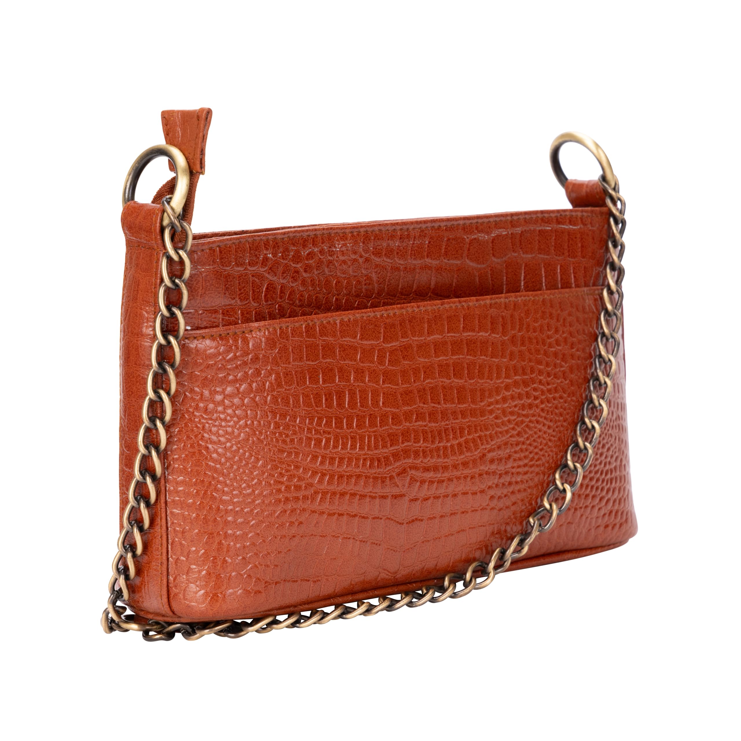 tann in Genuine Leather Sling Bag for Women with Metal Chain Strap | Small Crossbody Purse with Zipper Closure | Compact Party, Casual & Occasion Handbag-picture-55