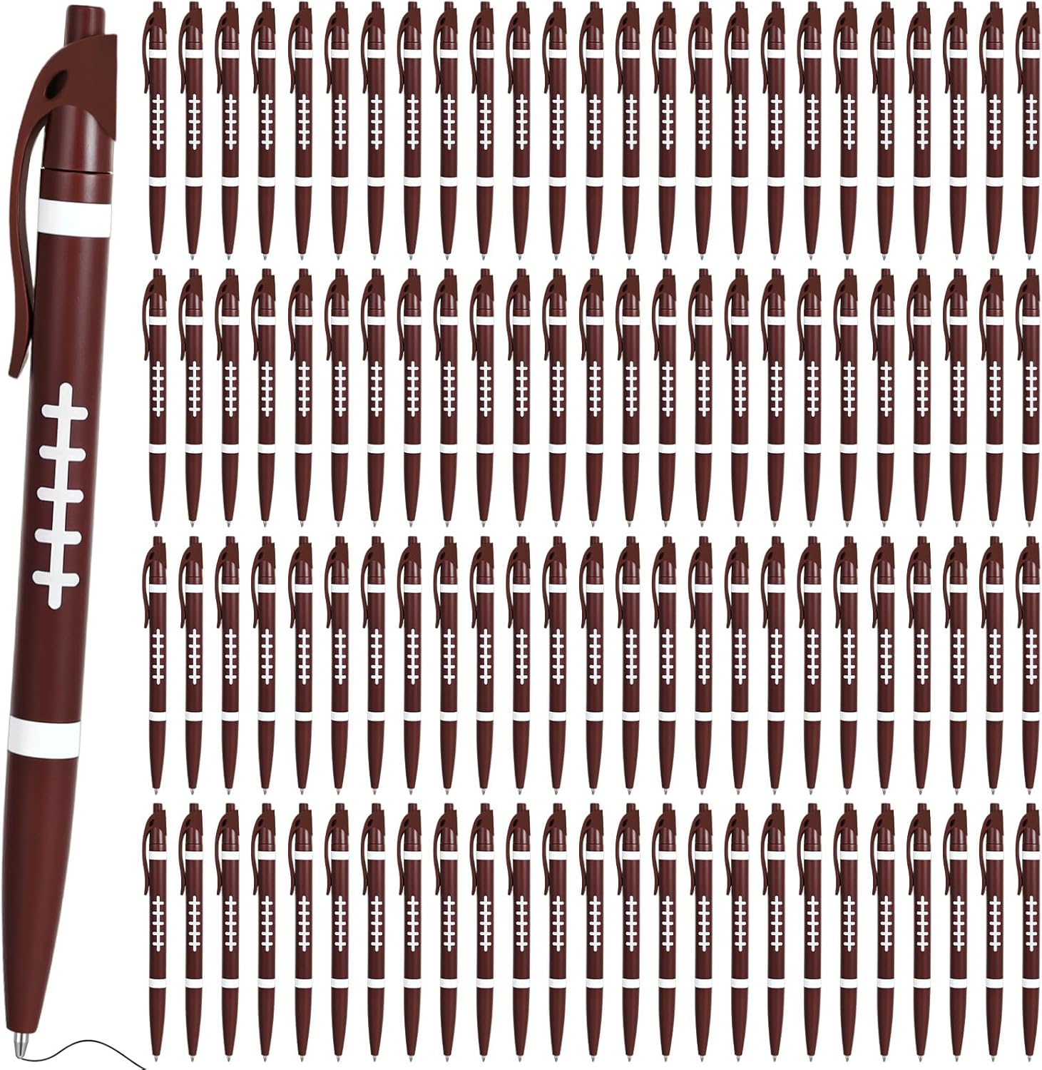Ceenna 100 Pcs Football Party Favors Football Ballpoint Pens Bulk Sports Themed Party Favors Goodie Bag Stuffers Birthday Gift for Teacher Classroom Rewards Prizes Player Office Team Fans Coach Award