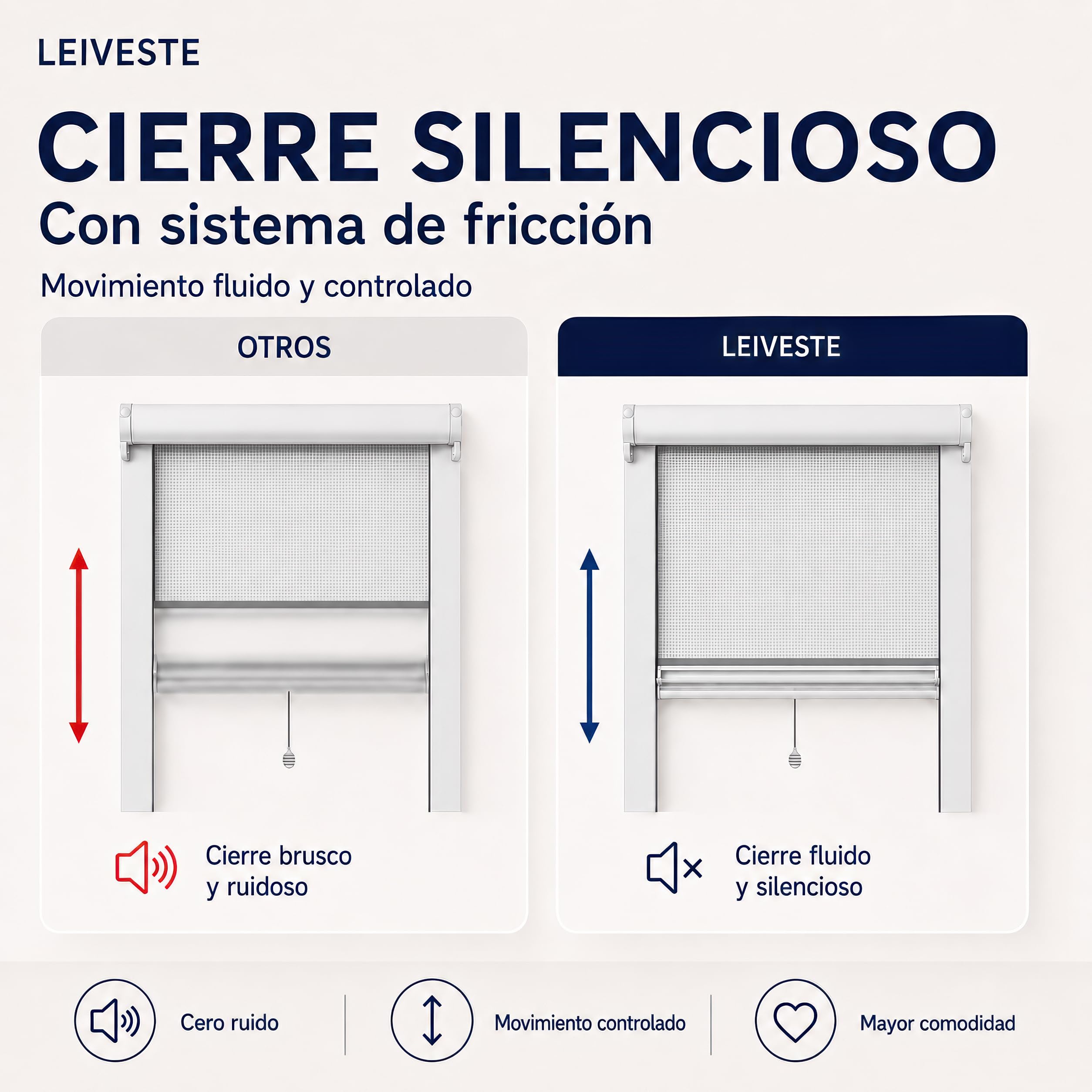 LEIVESTE - Mosquitera enrollable reducible para ventanas, montaje fácil y rápido, red de fibra de vidrio, estructura de aluminio, varios tamaños y colores, color marrón, 140 x 160 cm