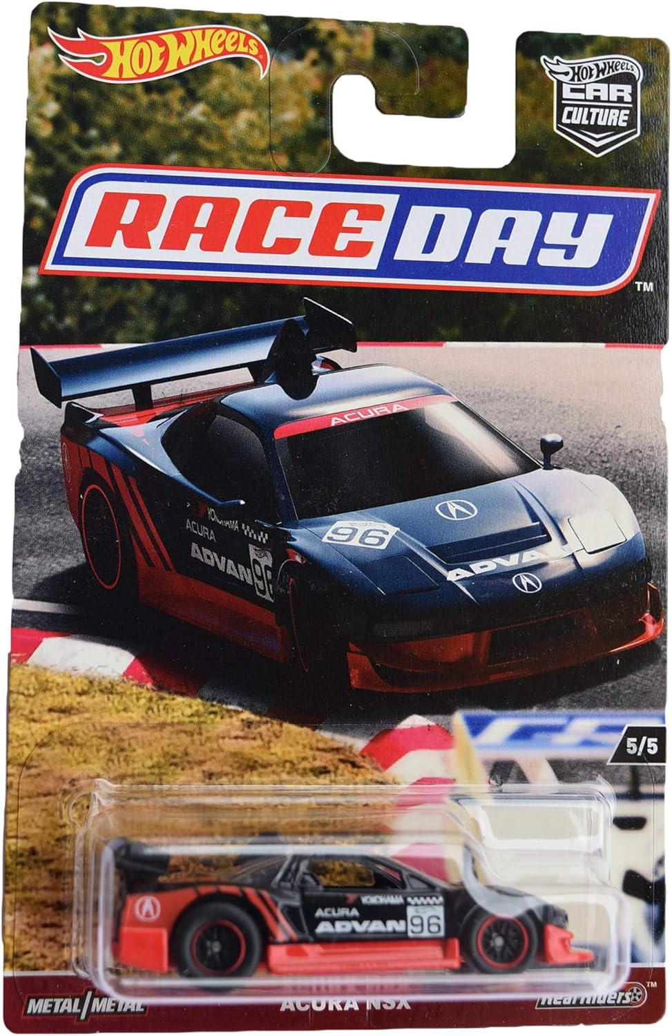 Hot Wheels Car Culture Race Day Acura NSX 5/5, Black/red