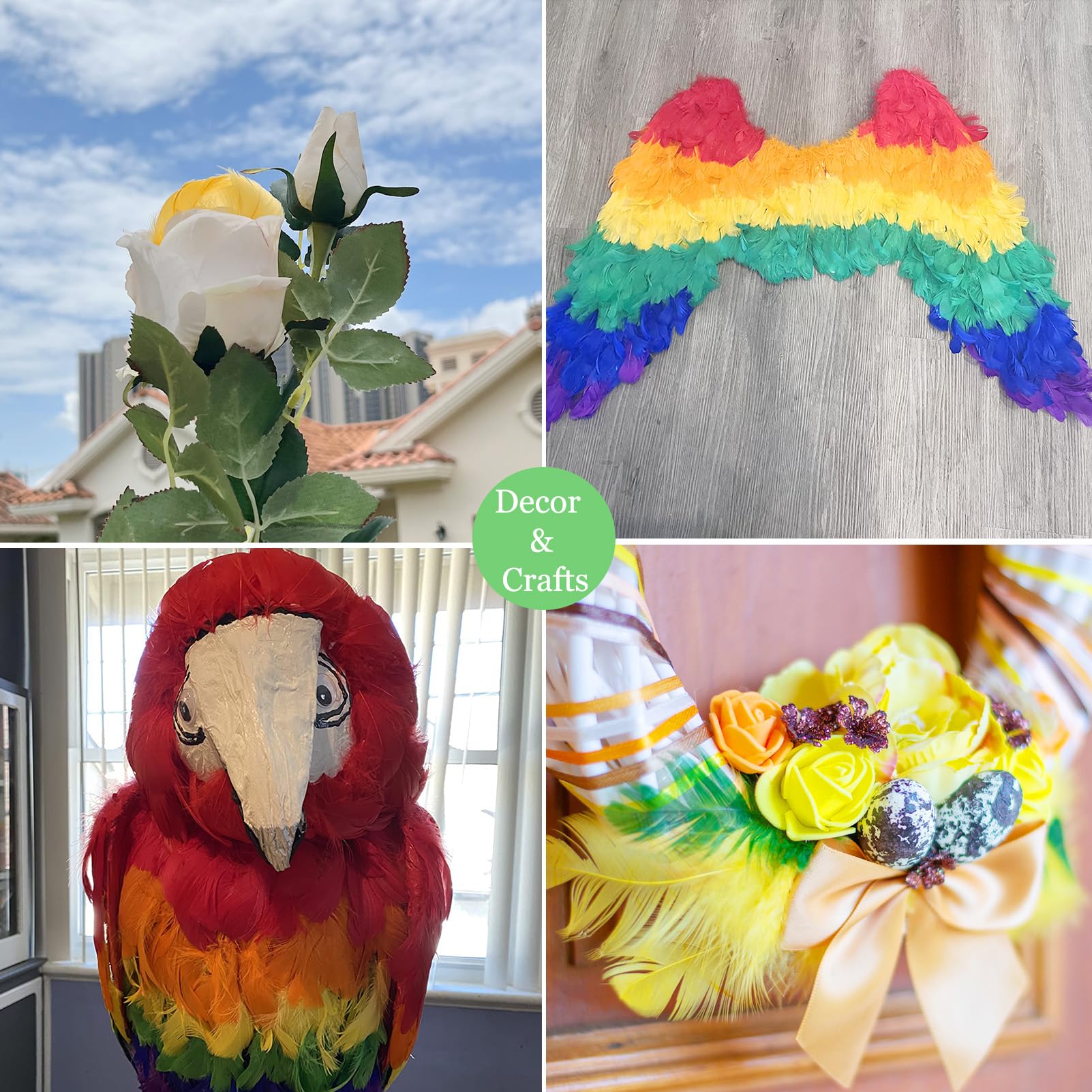100 Plumes D'oie Naturelles - 15-20 Cm, Argent, Pour Attrape-rêves, Déco Et Artisanat