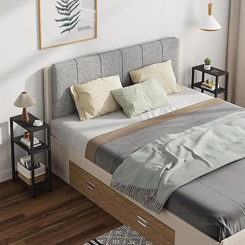 Miniatura 5 de TUTOTAK Mesa auxiliar pequeña, Mesa de extremo estrecho, Mesa de sofá delgada, Mesita de noche delgada, Mesa de sofá, sala de estar, dormitorio,