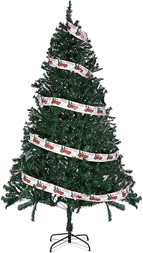 Miniatura 1 de Yescom Árbol de Navidad artificial de 6 pies, árbol de Navidad verde, con bisagras plegables, 670 puntas de ramas para fiestas, vacaciones, oficina,