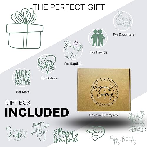 Miniatura 4 de Kinsman & Company Fundas de Biblia grandes para mujer, fundas de la Biblia King James para mujer, funda de cuero para la Biblia para mujer, funda de