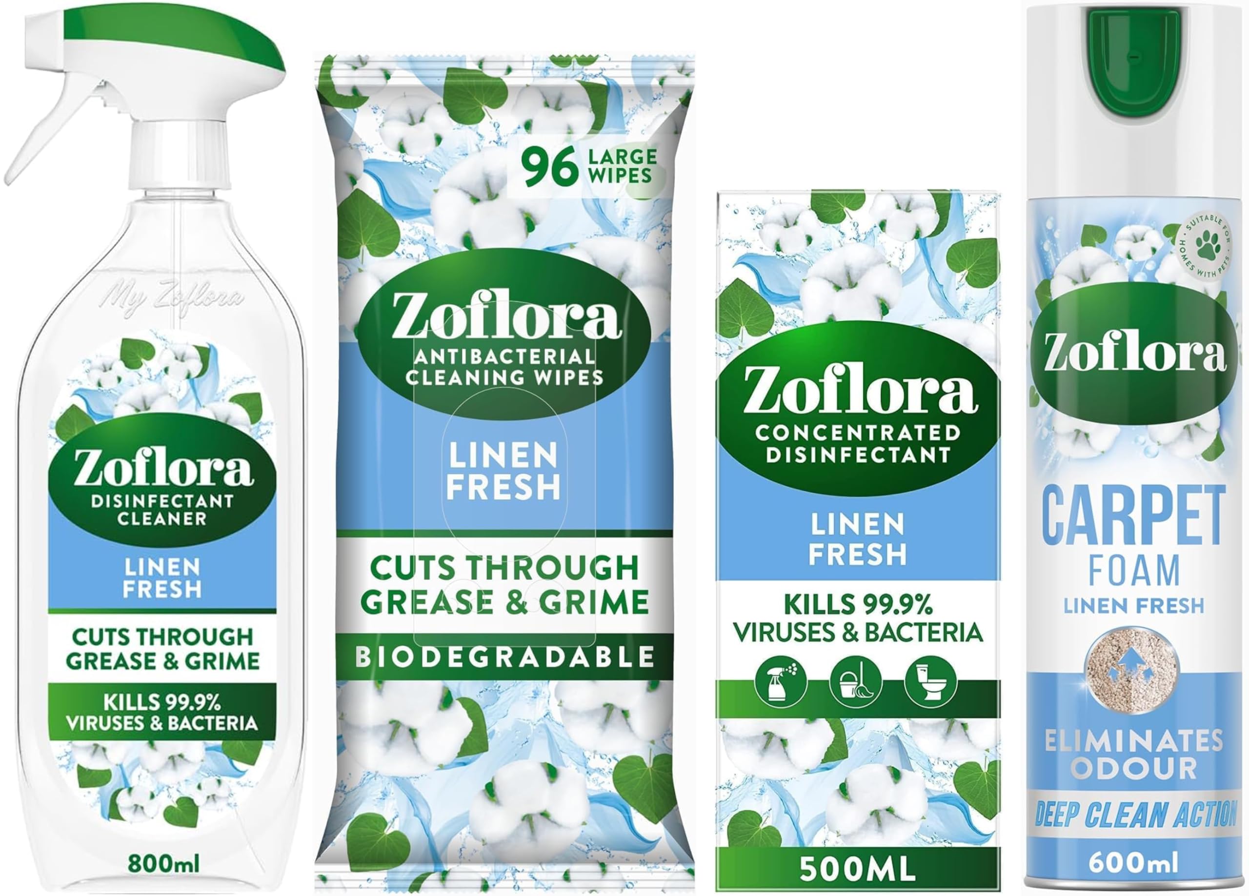Zoflora Linen Fresh Multipurpose Spray, Multipurpose Disinfectant Liquid, Antibacterial & Multi-Surface, Pet Safe Disinfectant, Kills 99.9% Of Bacteria & Viruses, 1 X 800 ml — view 8