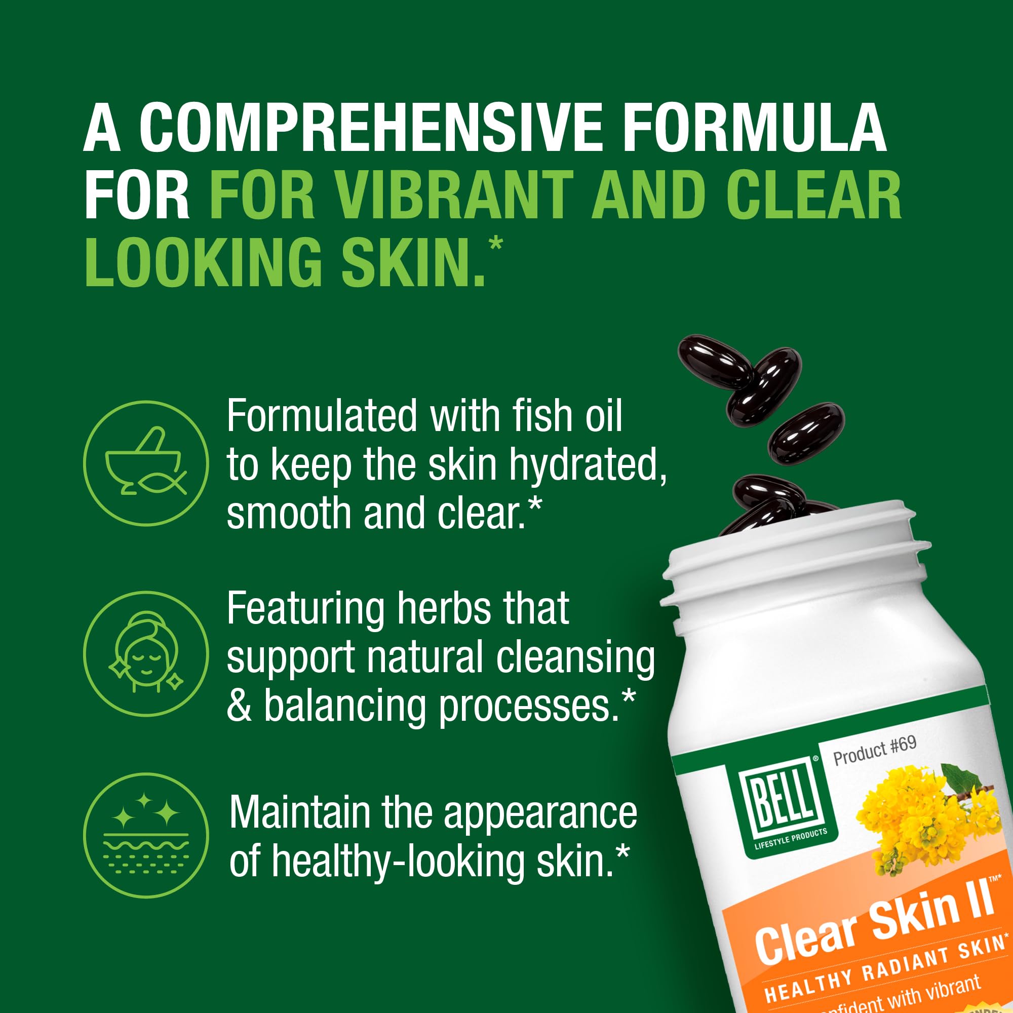 Bell Clear Skin Lifestyle Products | Works from The Inside by Providing The nutrients Needed for Healthy, Vibrant Skin | Sold Directly by The Manufacturer — Amazon image 3
