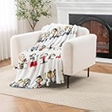 Berkshire VelvetLoft Peanuts Snoopy Cute Character Plush Throw Blanket, Peanuts Gang, Throw (55