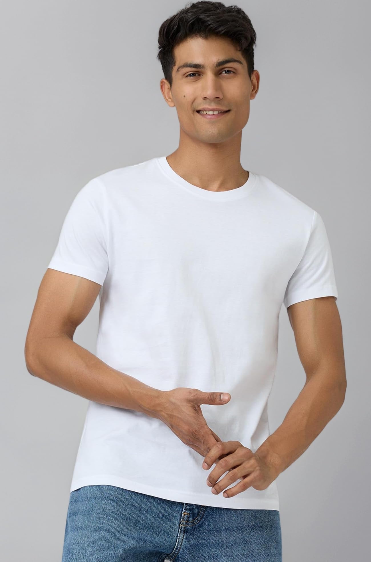 Men's Super Combed Cotton Half Sleeve Round Neck T-Shirt | Crew Neck Tshirt for Men