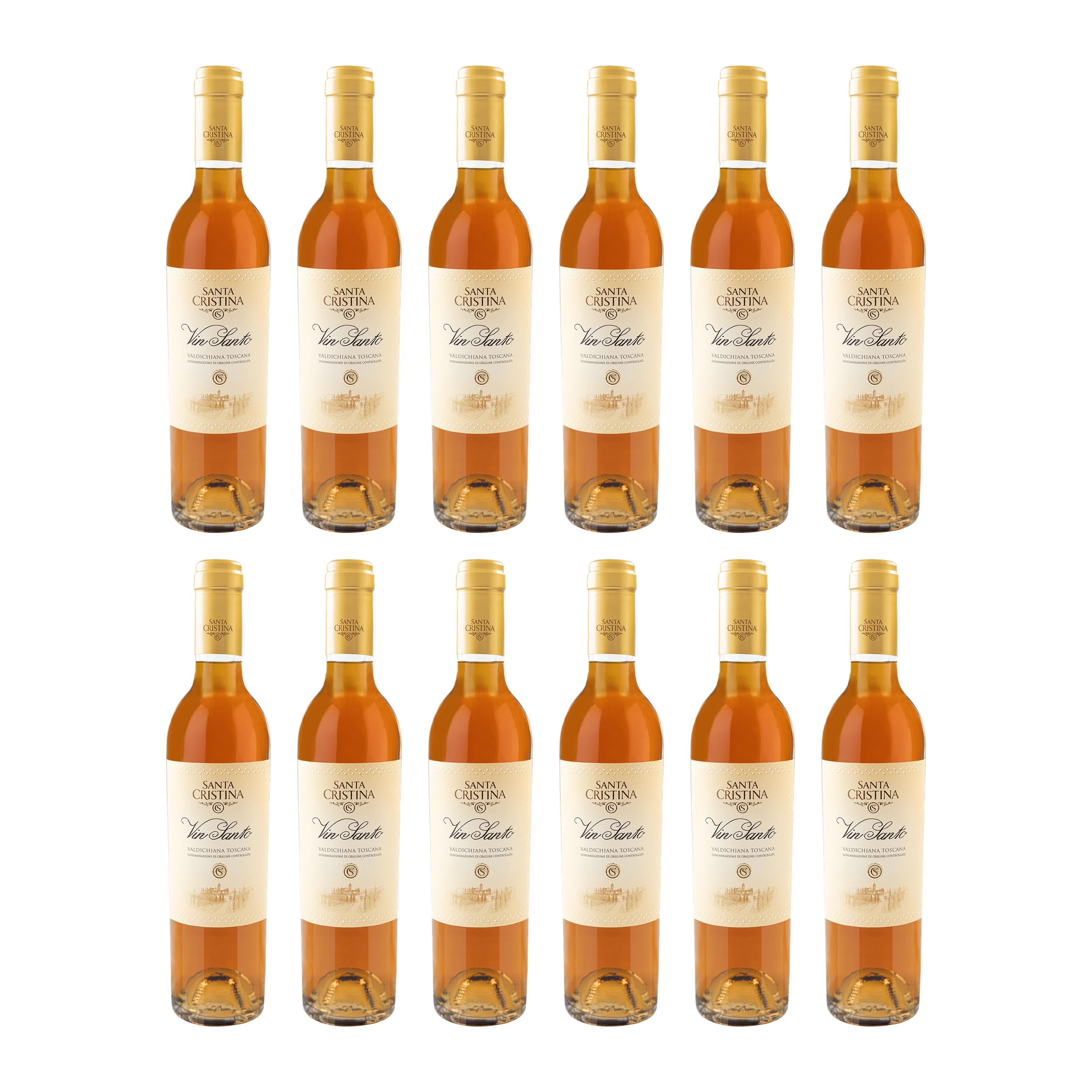 Santa Cristina Vin Santo della Valdichiana DOC halbe Flasche lieblich Weisswein Italien inkl. Feinwert E-book (12 x 0.375 l)