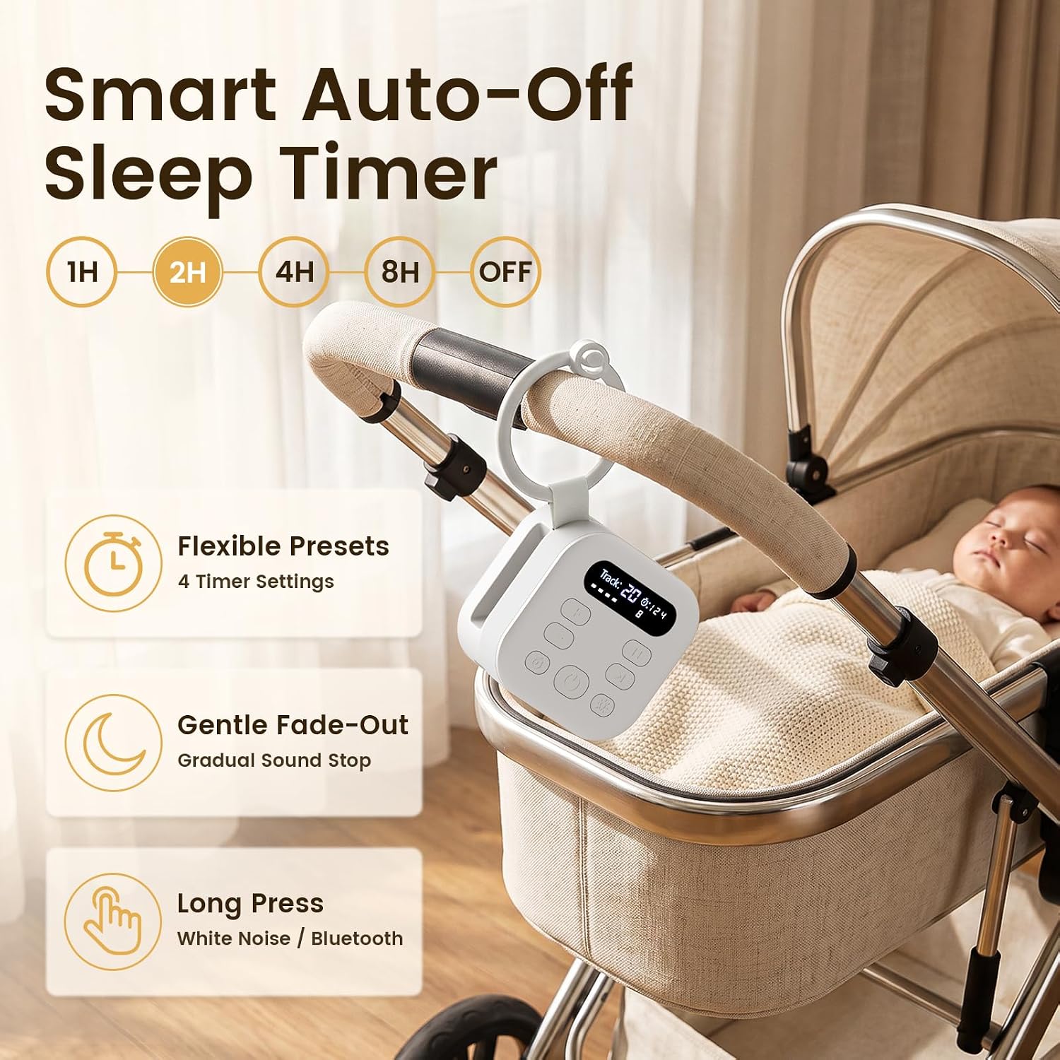 Sound White Noise Machine & Essentials for Baby & Adults -White