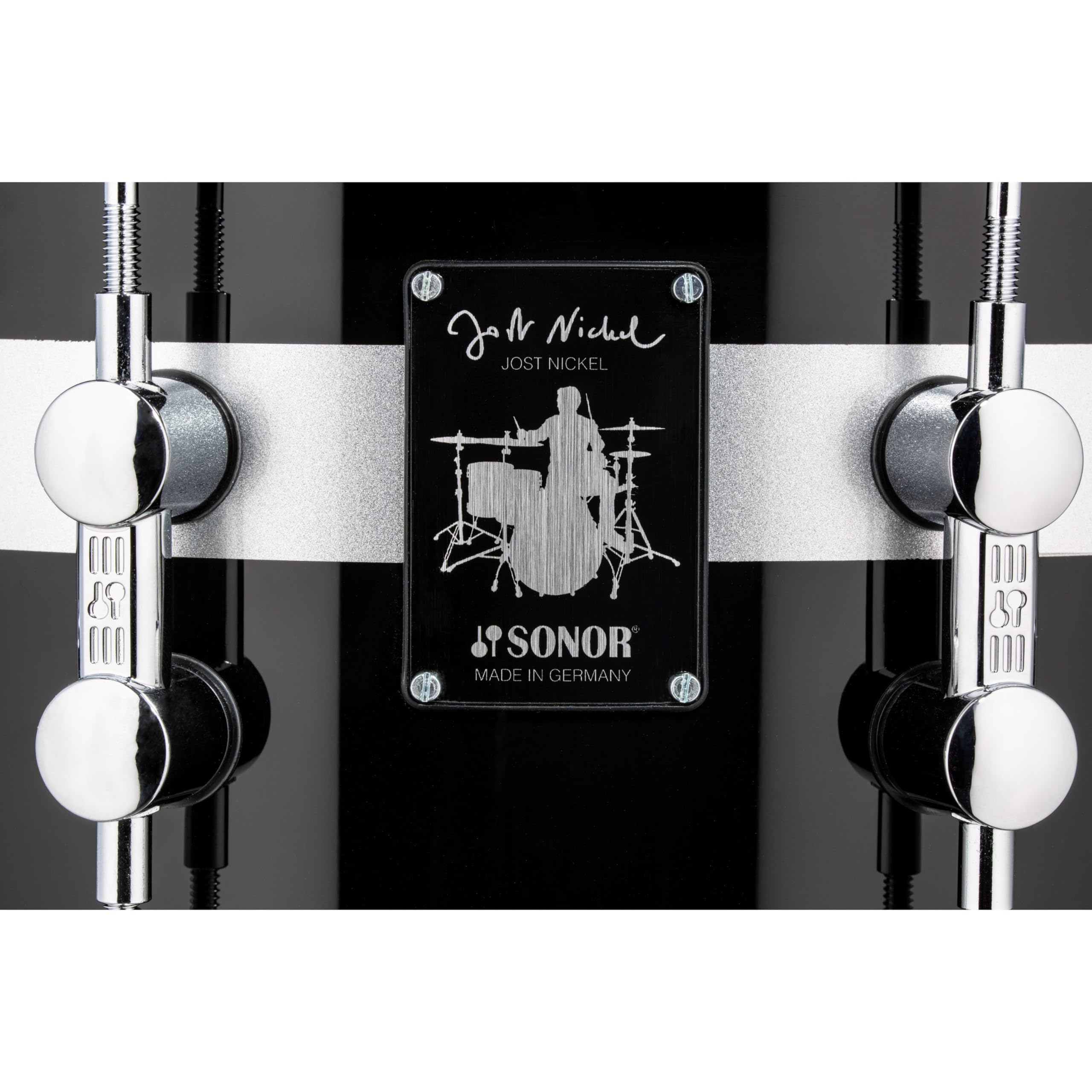 Sonor Jost Nickel Snare Drum 14"x6,25" Piano Black/Silver - Rullante