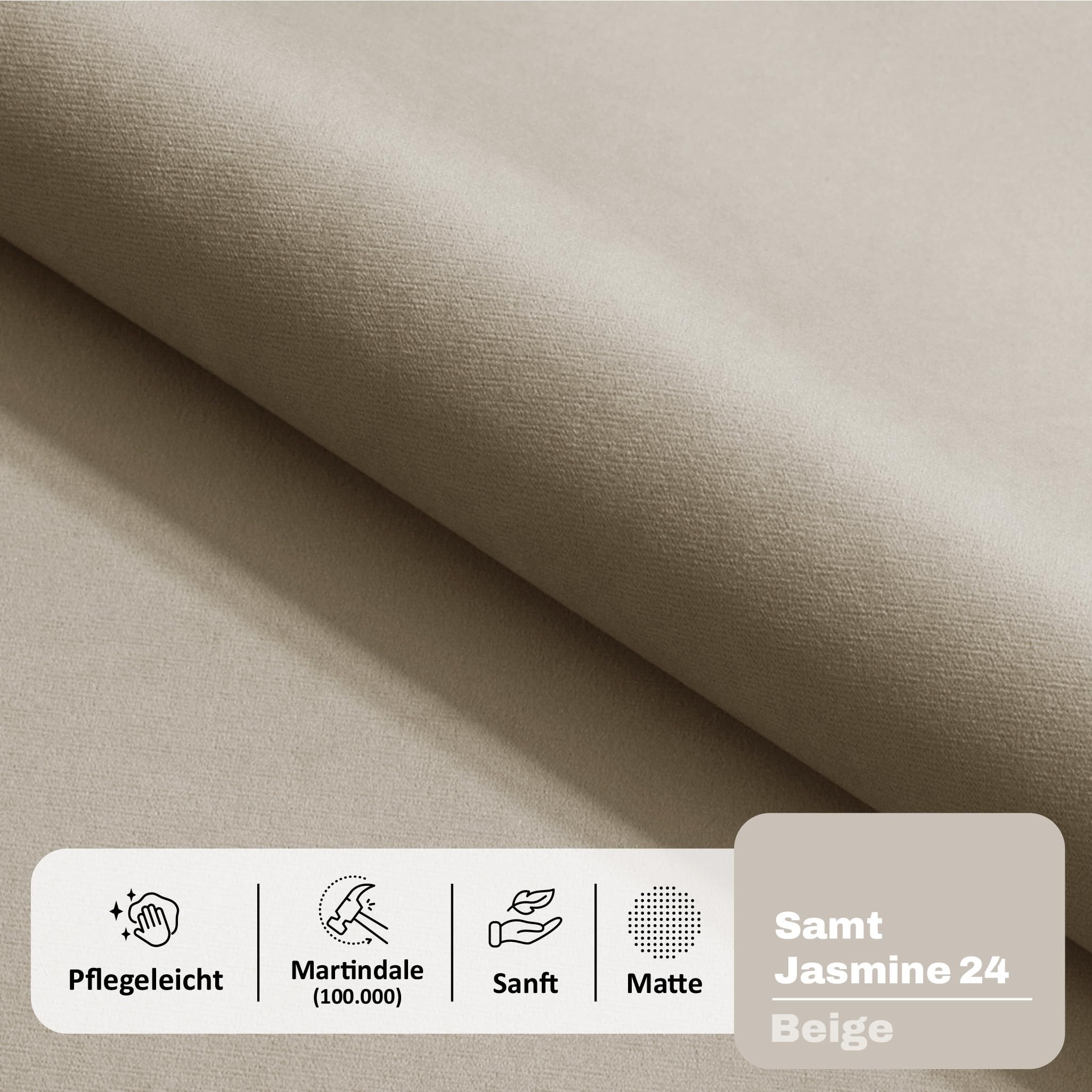 MOTIVENA Nero Chesterfield Boxspringbett 180x200 mit Bettkasten und Topper, Polsterbett 180x200 mit Bettkasten, Taschenfederkern-Matratze (H3), T28 Schaumstoff Topper (H3), Samt, Beige