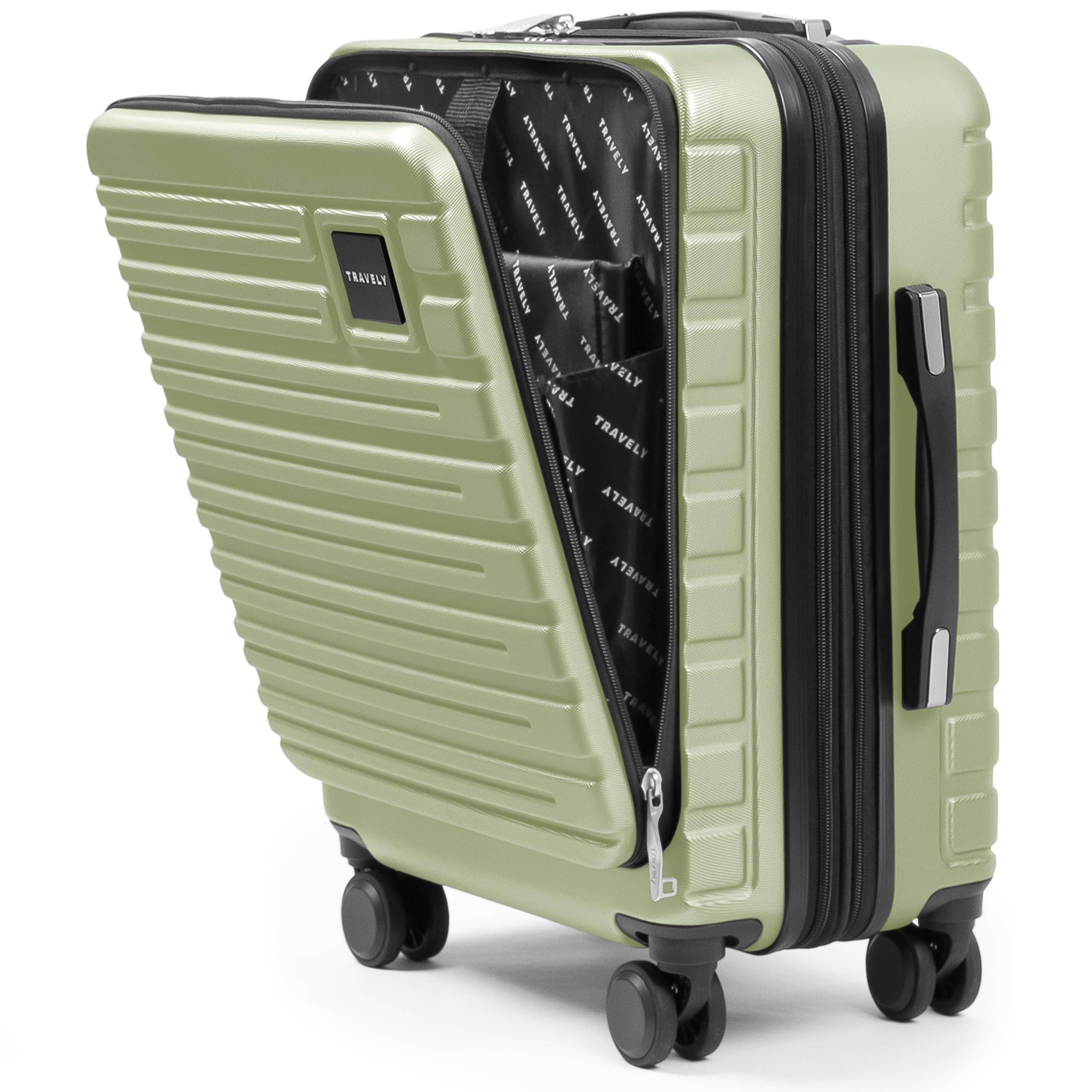 Travely Premium Handgepäck 55x40x23cm erweiterbar, passend für Lufthansa, Eurowings und co. I 41L - 50L Handgepäck mit sanften Rollen und praktischem TSA Schloss, Reise