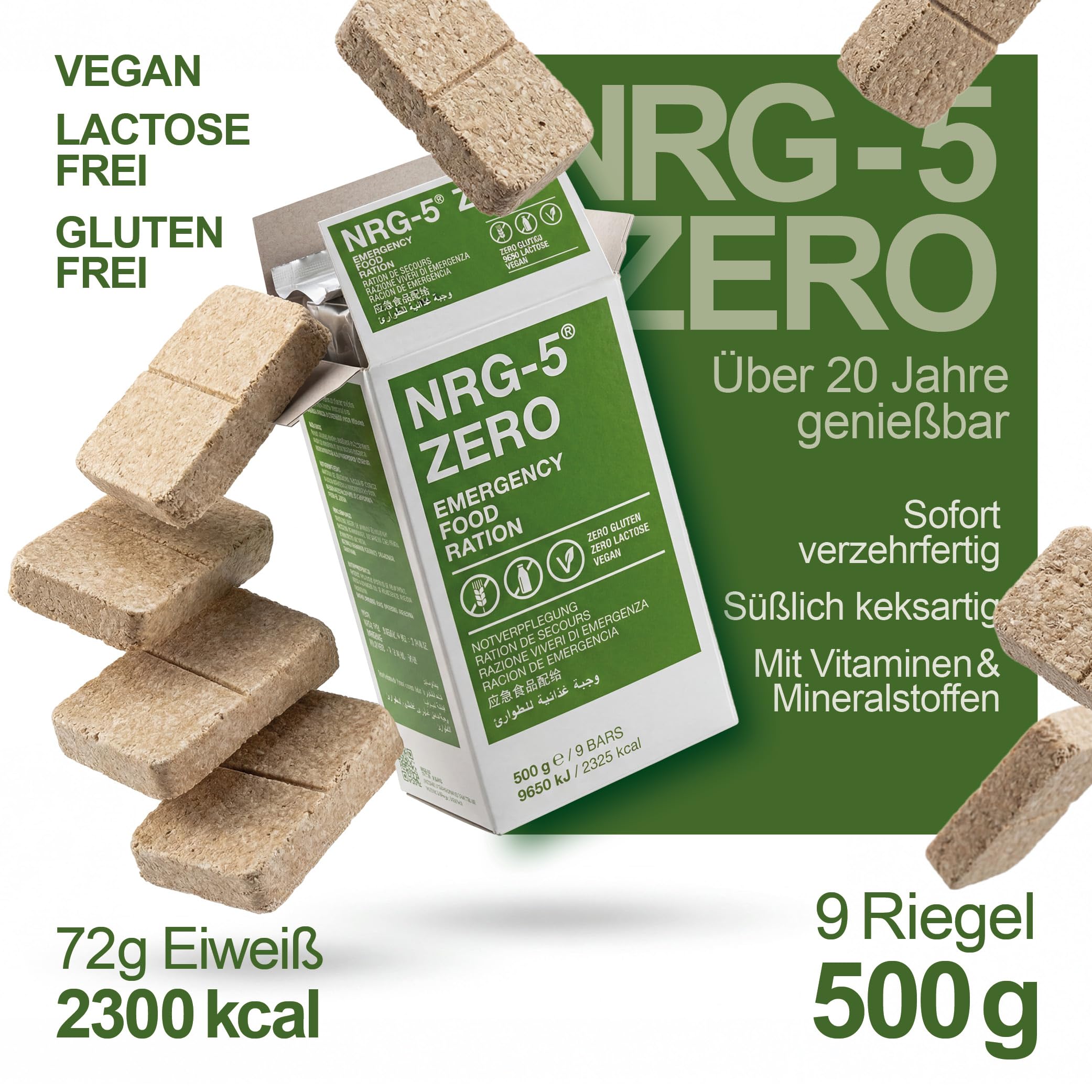 Notfallnahrung Testpaket BP-ER, NRG-5, Seven Oceans & GS-10 Notration + NRG-5 ZERO glutenfrei - Survival Food Set für Katastrophenschutz & Notvorrat Lebensmittel - Langzeitnahrung 20 Jahre genießbar