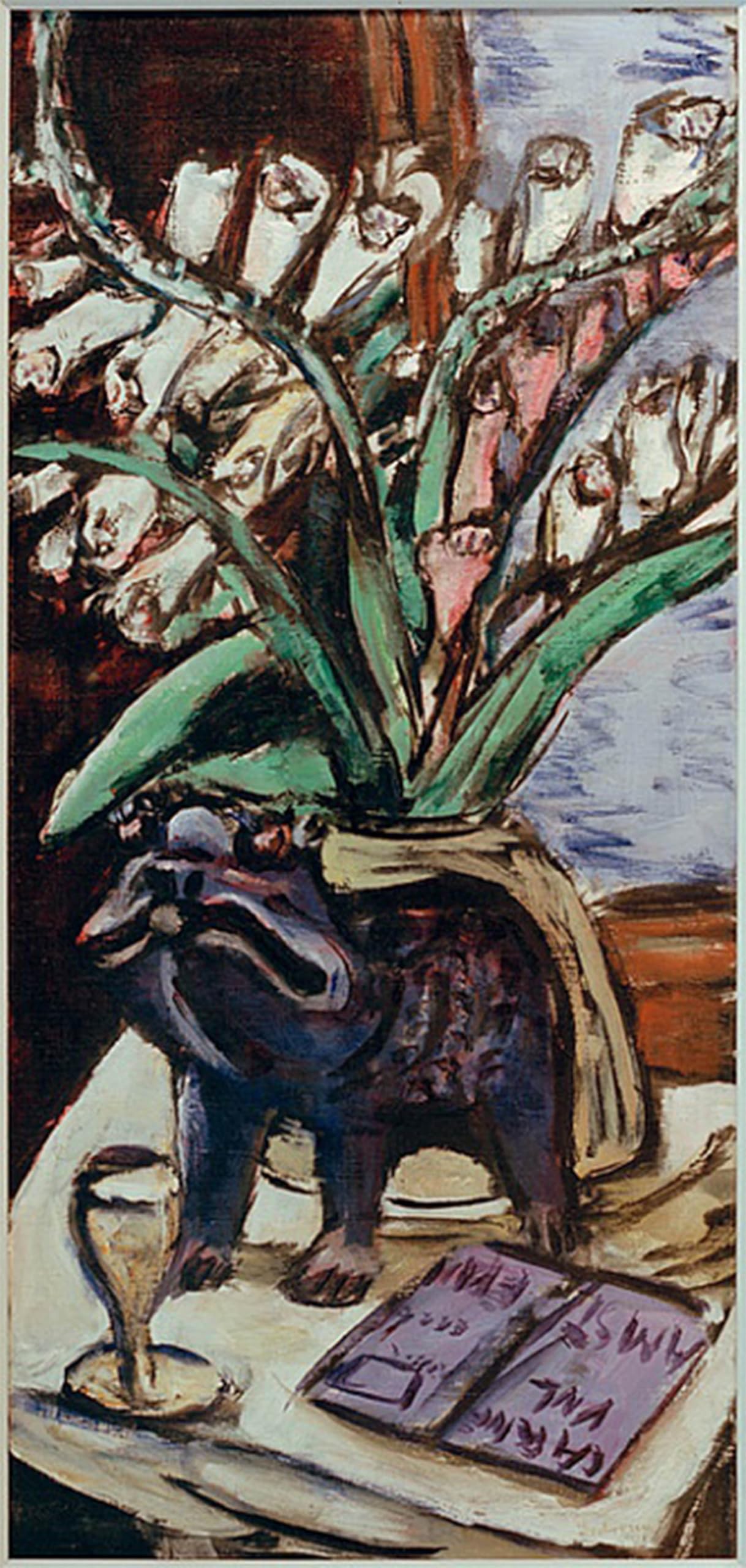 SERENDIPITP Abstract Painting Mural Print Picture Wall Decor Painting Still Life with Thimble by Max Beckmann Vintage Wall Artwork for Home Decor 60x90cm