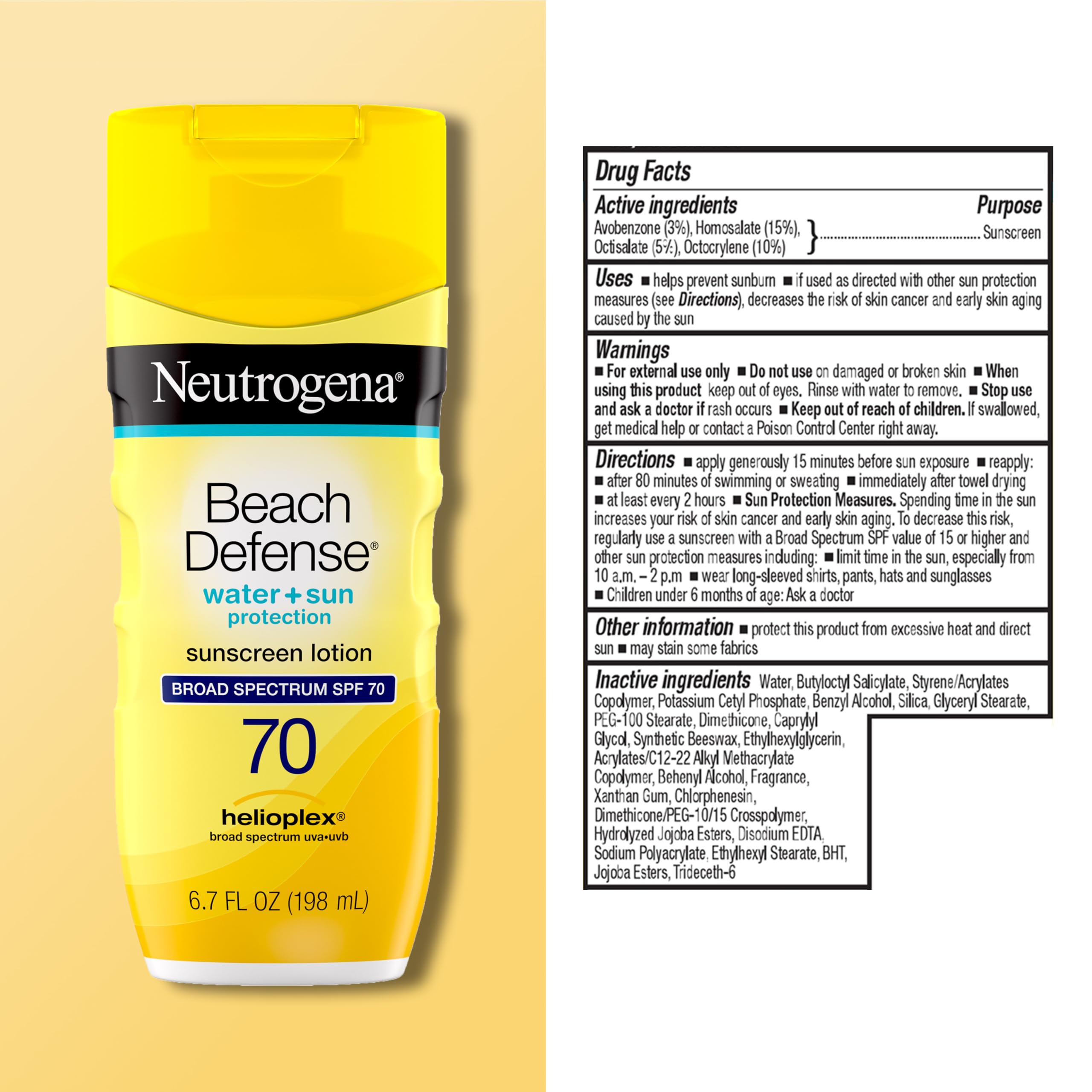 Neutrogena Beach Defense LSF 70 Lotion (Sonnenschutz) aus USA
