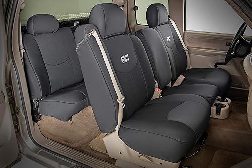 Miniatura 2 de Rough Country Fundas de asiento de neopreno para Chevy/GMC 1500 (1999-2006) – Fundas de asiento Silverado resistentes a los rayos UV y al agua,