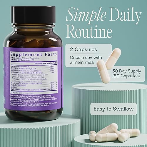 Miniatura 4 de Bioma Probióticos de apoyo para la menopausia (60 cápsulas, suministro de 1 mes)