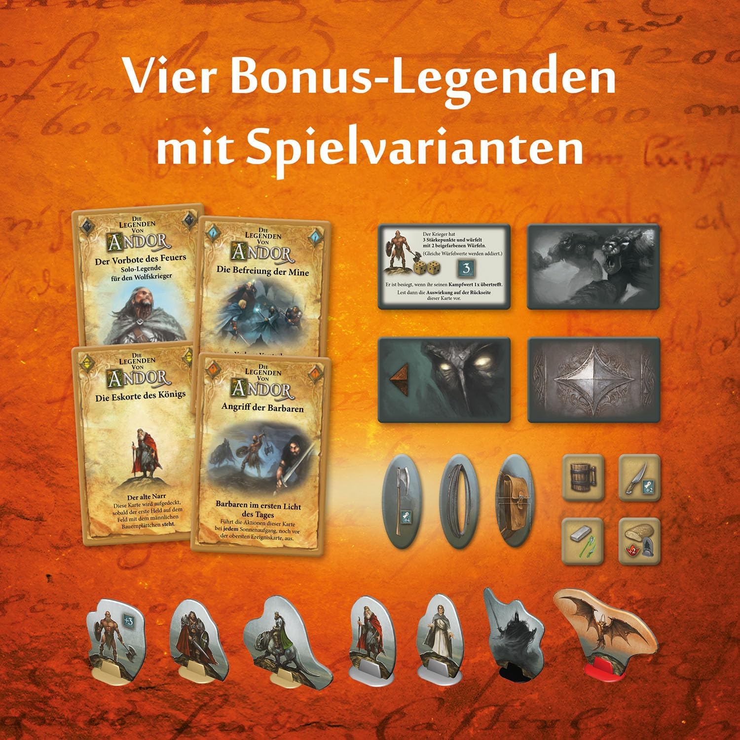 Kosmos 684358 Andor - The Bonus Box, Expansion for The Basic Game The Legends of Andor with New Legends, Characters and Challenges, Board Game for 2-4 People from 10 Years