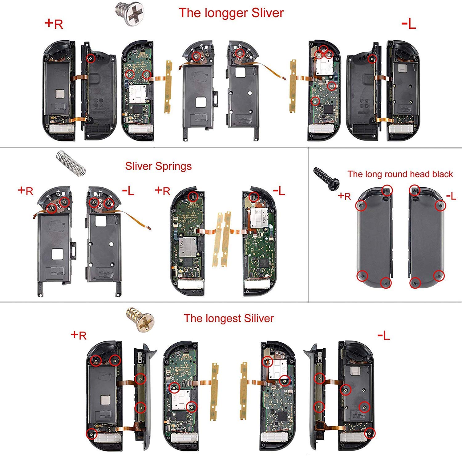 eXtremeRate Cover Custodia Tasti per Nintendo Switch/OLED Joycon Controller,Scocca Pulsanti Case Kit DIY Ricambio per Nintendo Switch/OLED Joystick,Senza Joycon-Grande Onda