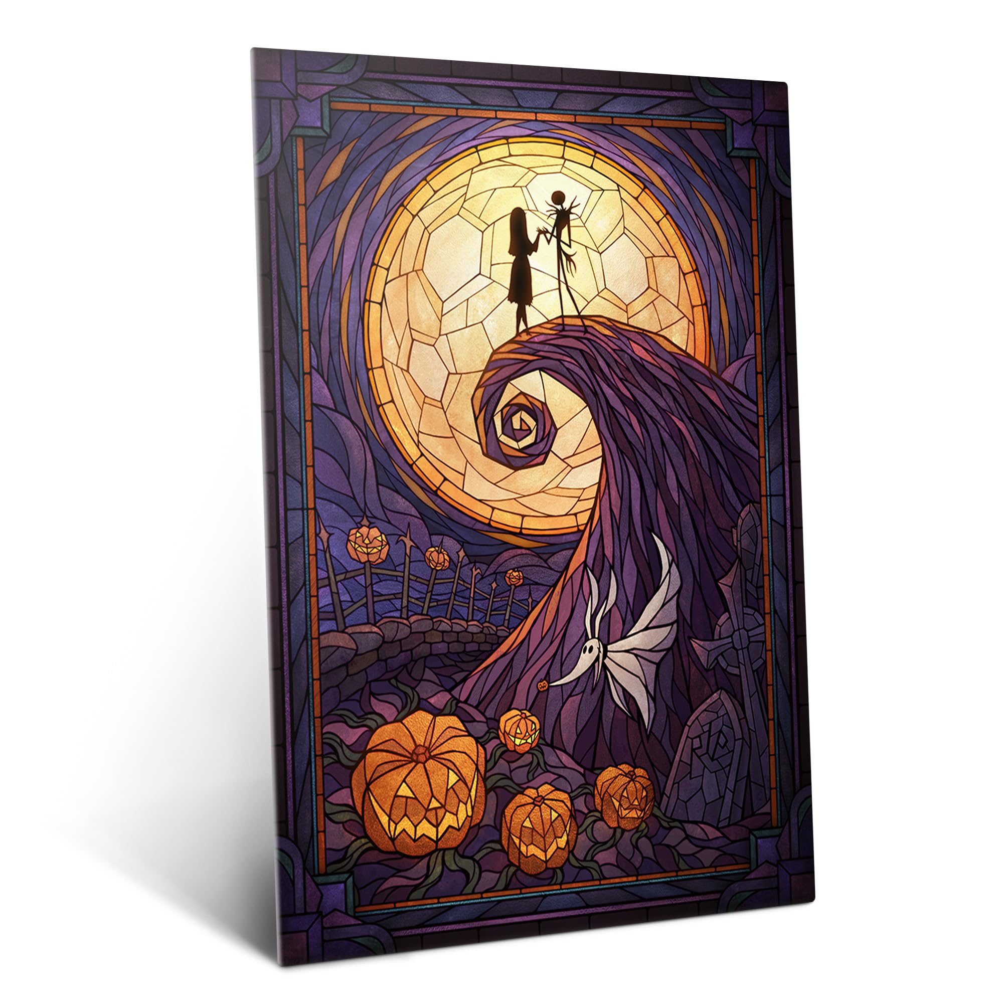 Displate Metallposter, Disney Merchandise - Nightmare Before Christmas, Wandbilder Schlafzimmer, Wanddeko, Geschenk, Wanddekoration Wohnzimmer, Poster 67.5 cm x 48 cm
