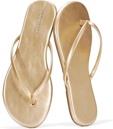 Vista 15 de Project Cloud - Sandalias para mujer planas de espuma viscoelástica, ligeras de cuero vegano, sandalias esenciales de verano para la playa Canela