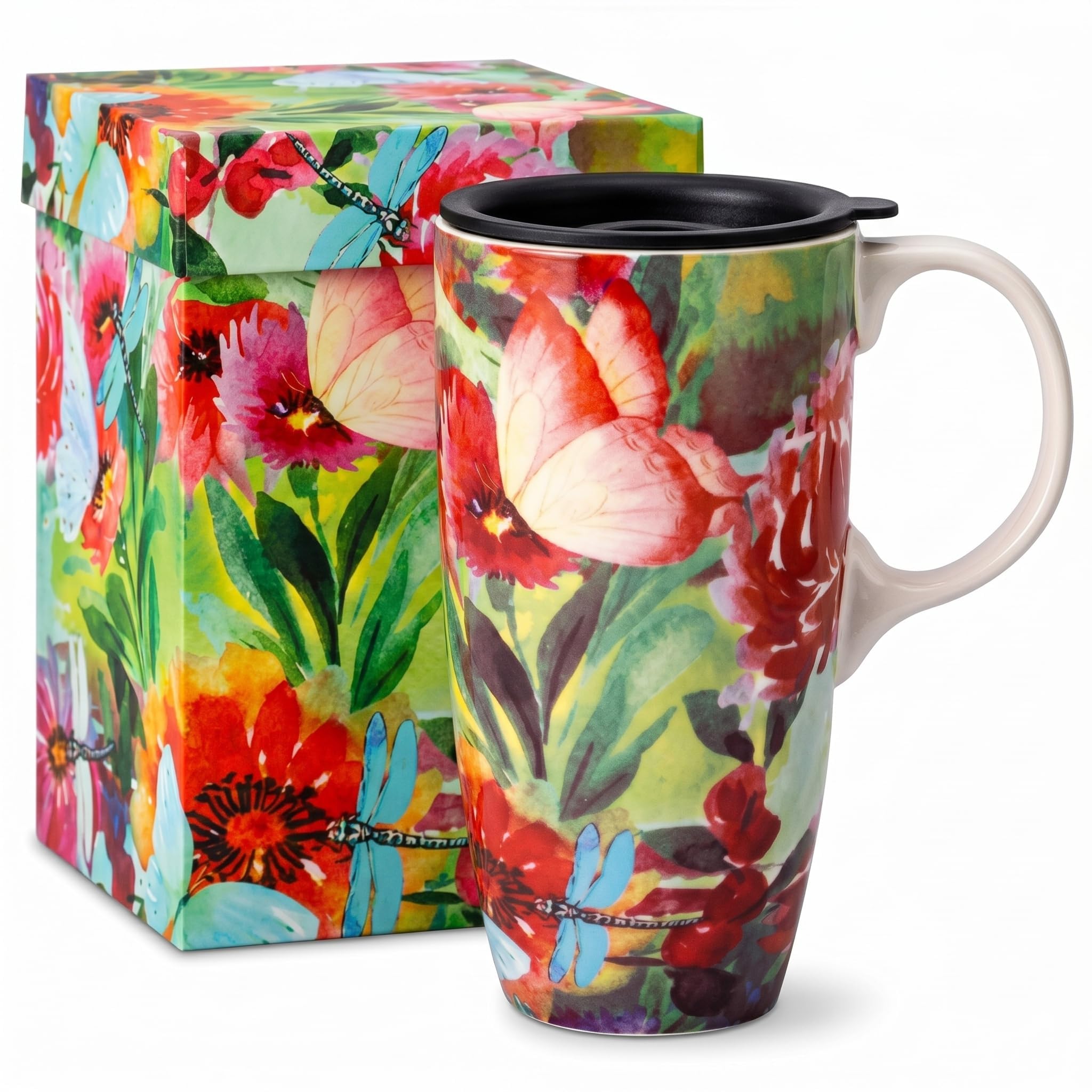 Topadorn Ceramic Travel Mug 17oz for Commute Office Home — image 1