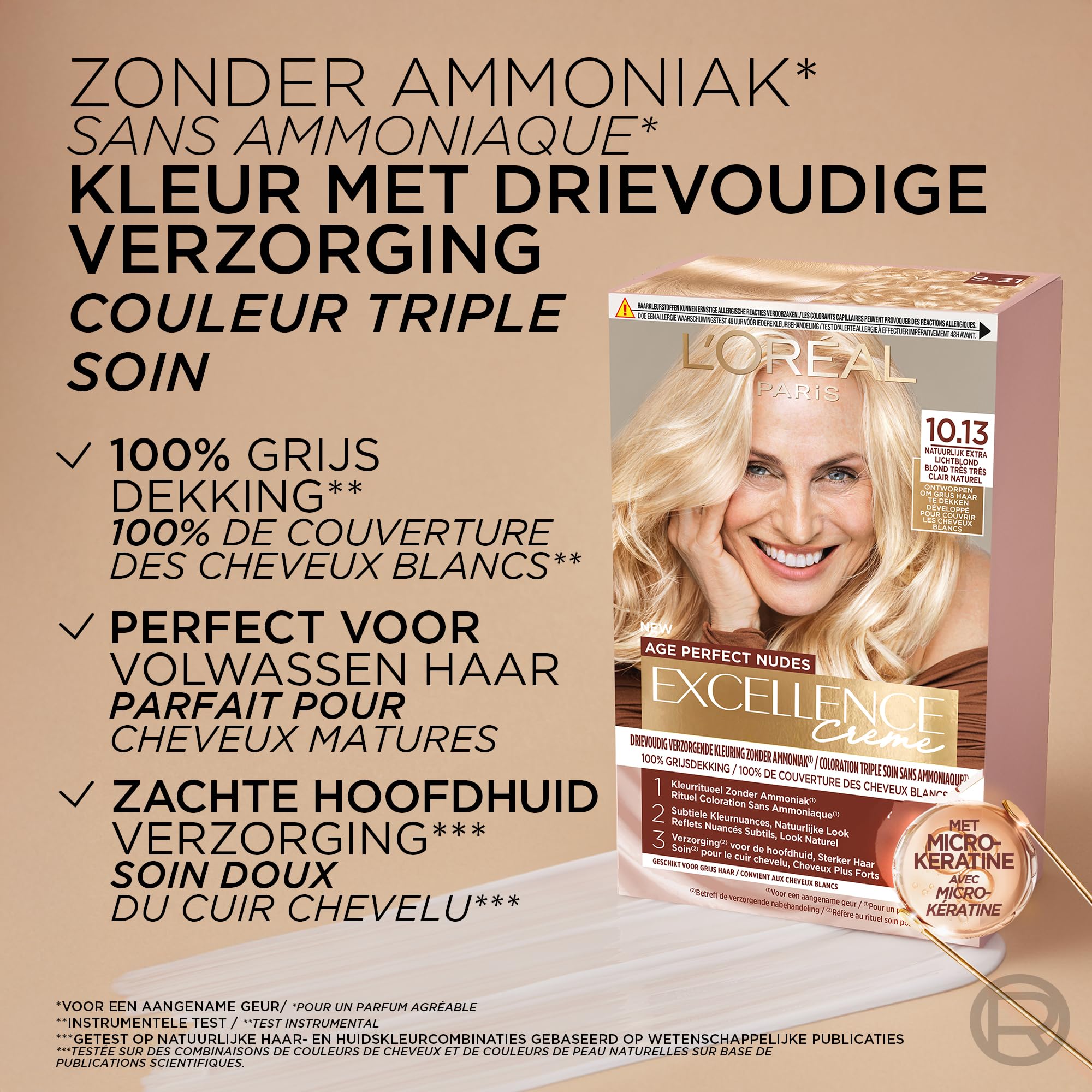 L'Oréal Paris Excellence Creme Age Perfect Nudes 10.13 Extra Blond koloryzacja bez amoniaku