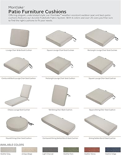 Miniatura 4 de Classic Accessories - Funda de cojín Montlake para banca de patio, Gris Heather