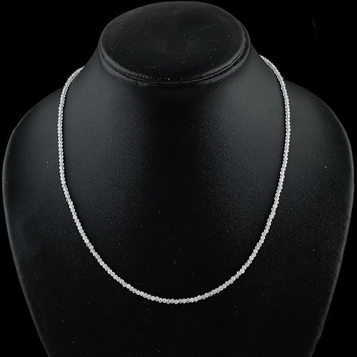 Miniatura 10 de TGH Natural Clear Quartz Gemstone Handmade Beaded Necklace, Faceted Beads Energy Stones, April Birthstone, Healing Crystals Women Fashion Jewelry